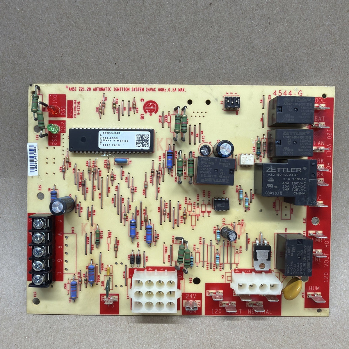 🔥 White Rodgers EMERSON 50A66-843 Furnace Control Circuit Board 150-0993