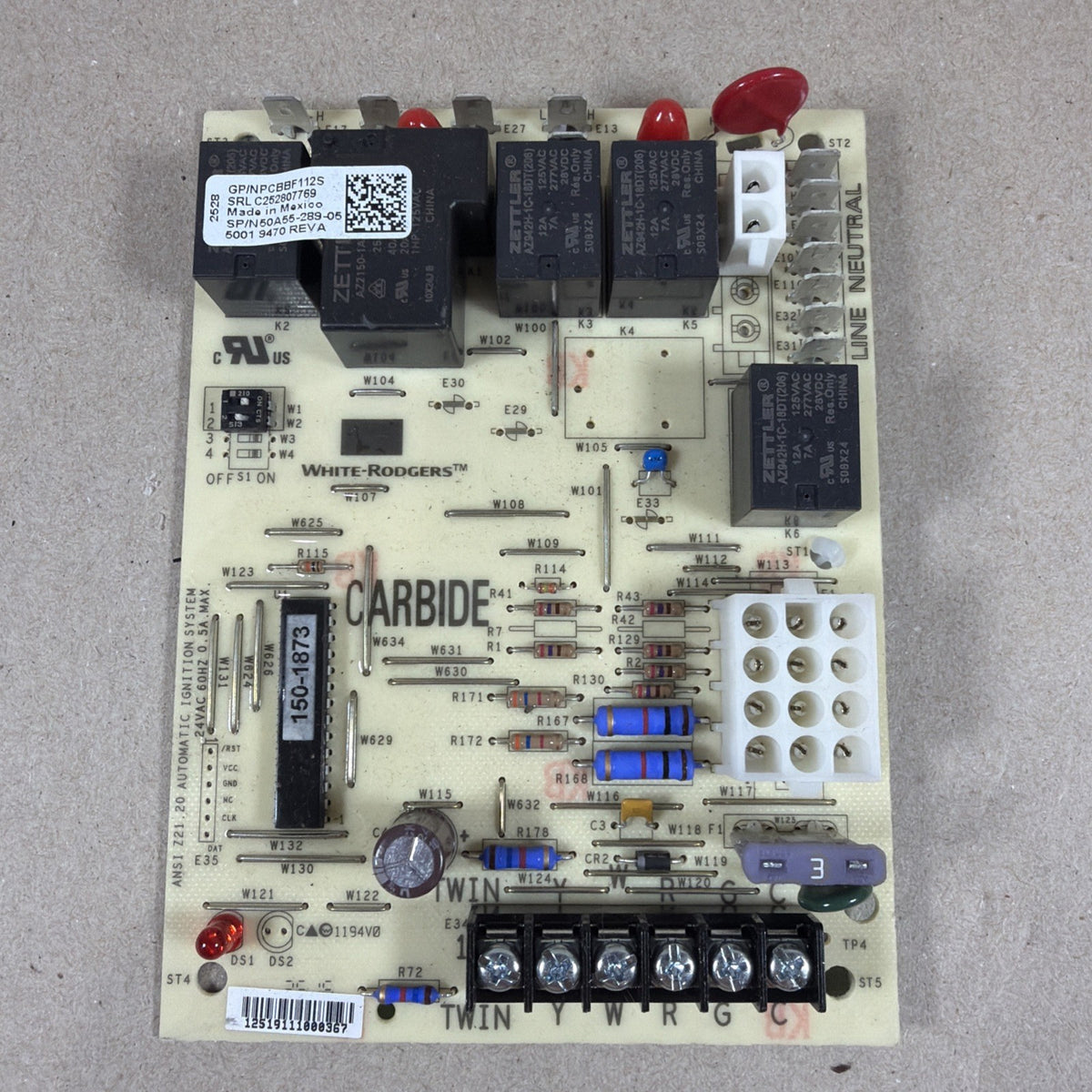 🔥🔥 Goodman Amana PCBBF112S Control Circuit Board 50A55-289-05 5001-9470 (C63)