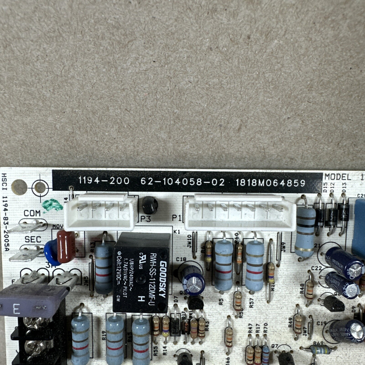 1194-83-2005A 1194-200 62-104058-02 Rheem furnace OEM control Board (N28)