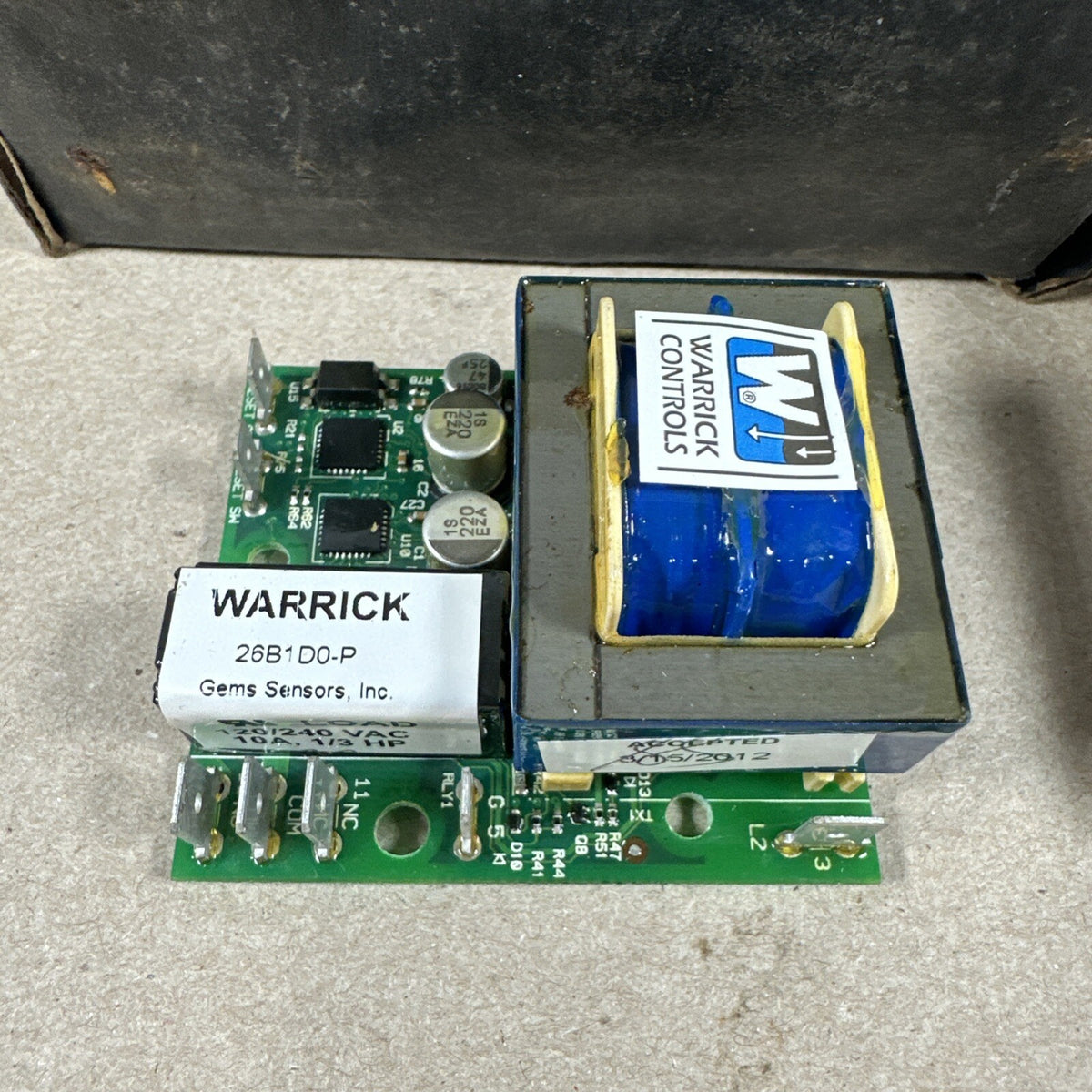 Warrick-Gems Sensors & Controls 26B1D0P 10Kohm 1NO/1NC LWCO W/PushBtn