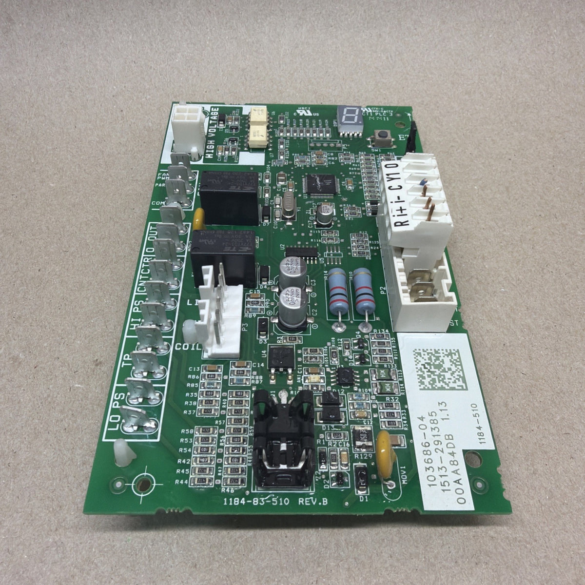 TESTED✅ LENNOX HEAT PUMP CONTROL BOARD 1184-510 103686-04 1184-83-510 REV B