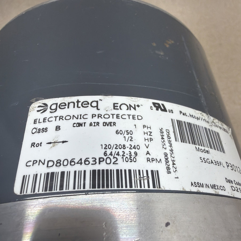 ✅ GENTEQ 5SGA39FLP3012 EON Blower Motor 1/2HP 120/208V D806463P02