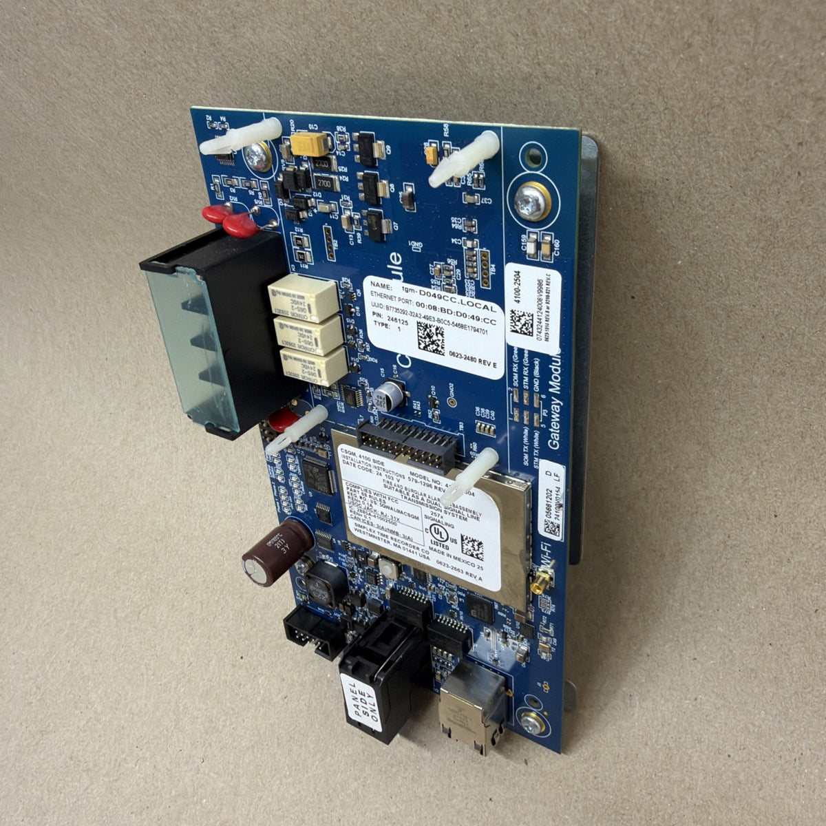 ✅. Simplex 4100-2504 Gateway Module Fire And Burglar Alarm 579-1296 REV D