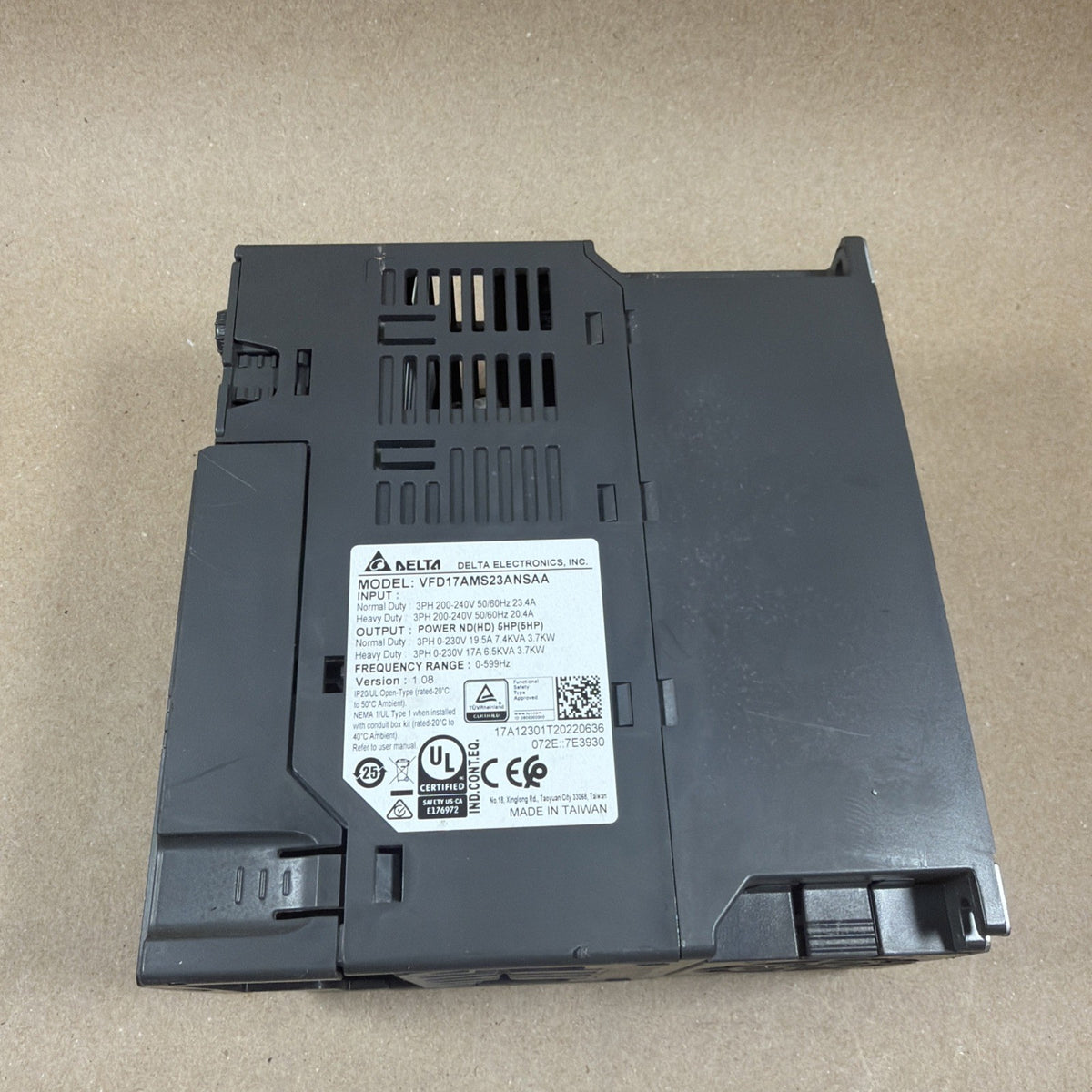 TESTED🔥 DELTA GROUP ELECTRONICS VFD17AMS23ANSAA   MS300