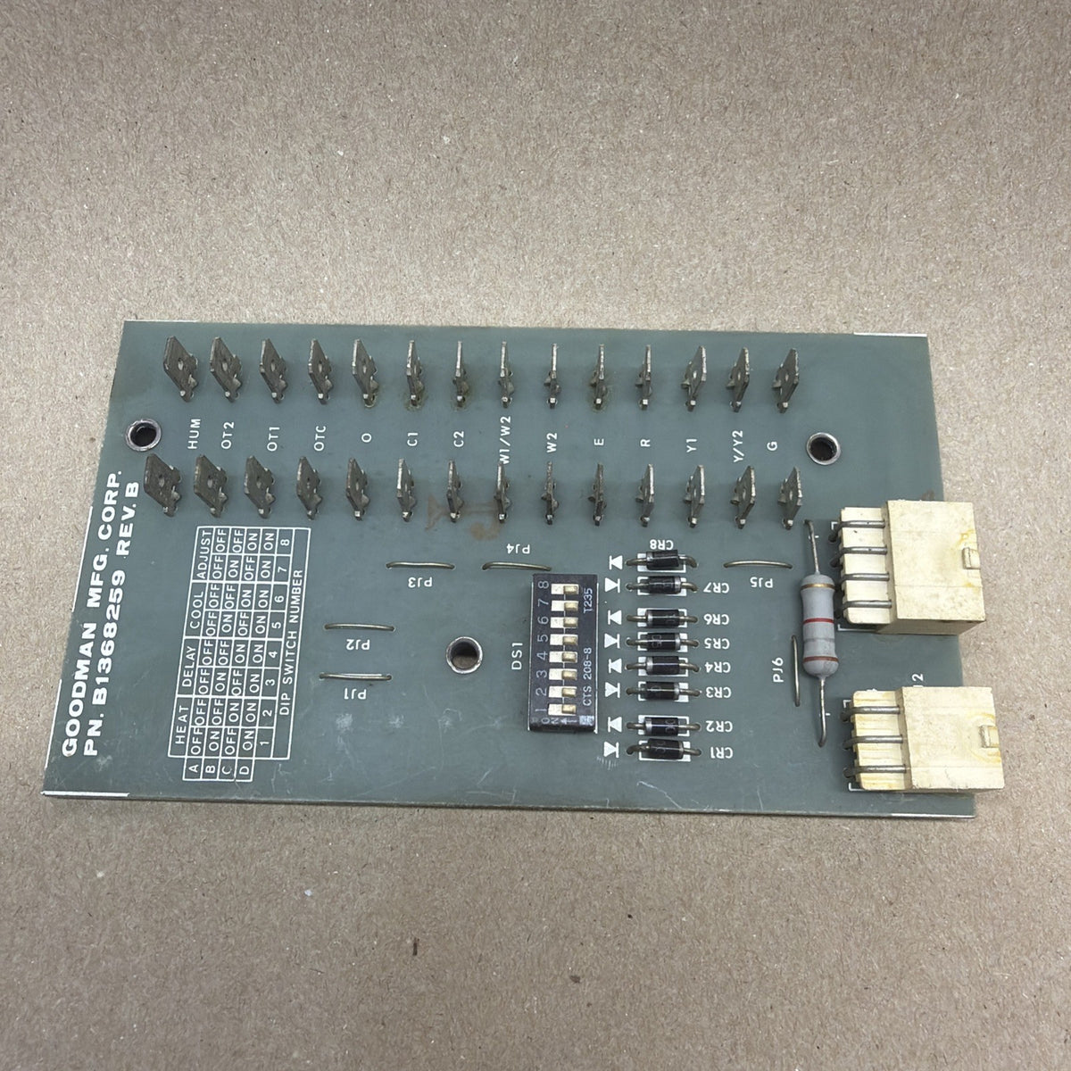 TESTED✅ GOODMAN MFG. CO. P. N. B1368259 Rev.B