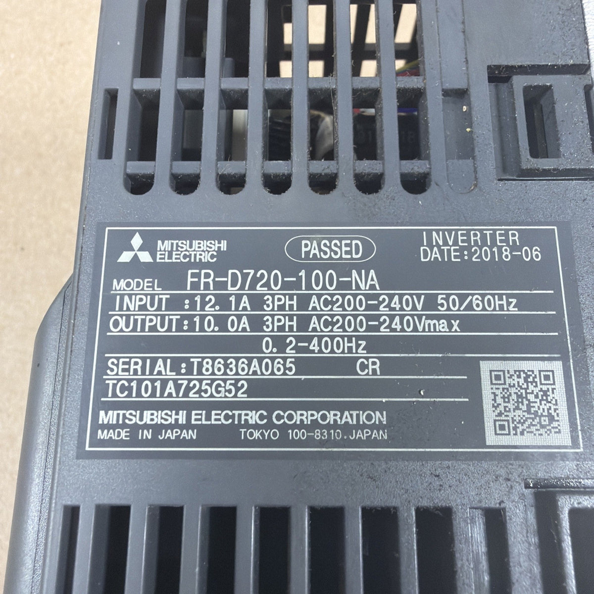 TESTED🔥 Mitsubishi FR-D720-100-NA Inverter VFD Drive 2.2kW 3HP 3-Phase