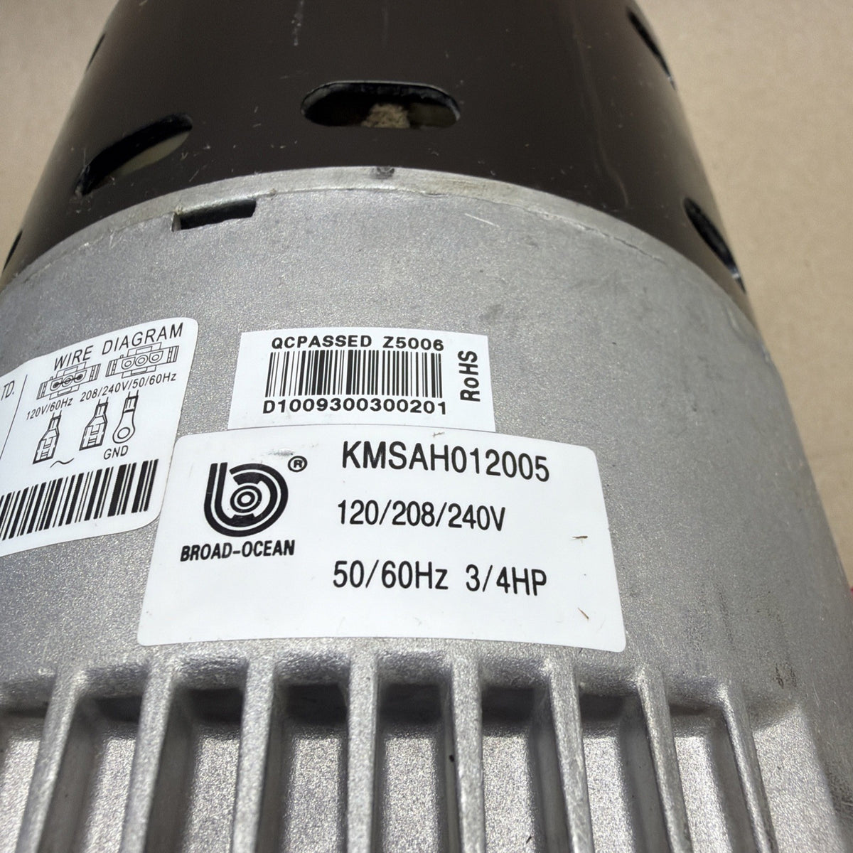✅ Broad-Ocean KMSAH012005 622521 ZWK763D01201 ECM Blower Motor 622621-P101003370