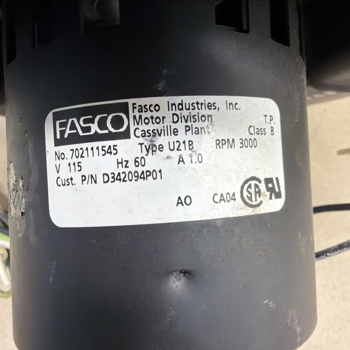 ✅ FASCO 702111545 Draft Inducer Blower Motor Assembly D342094P01 115V