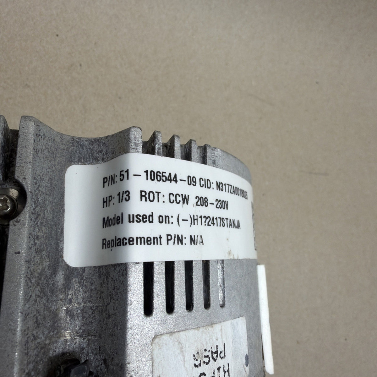 TESTED✅ Protech Selectech M55PWMLF-2830 1/3 hp Blower Motor 208/230V