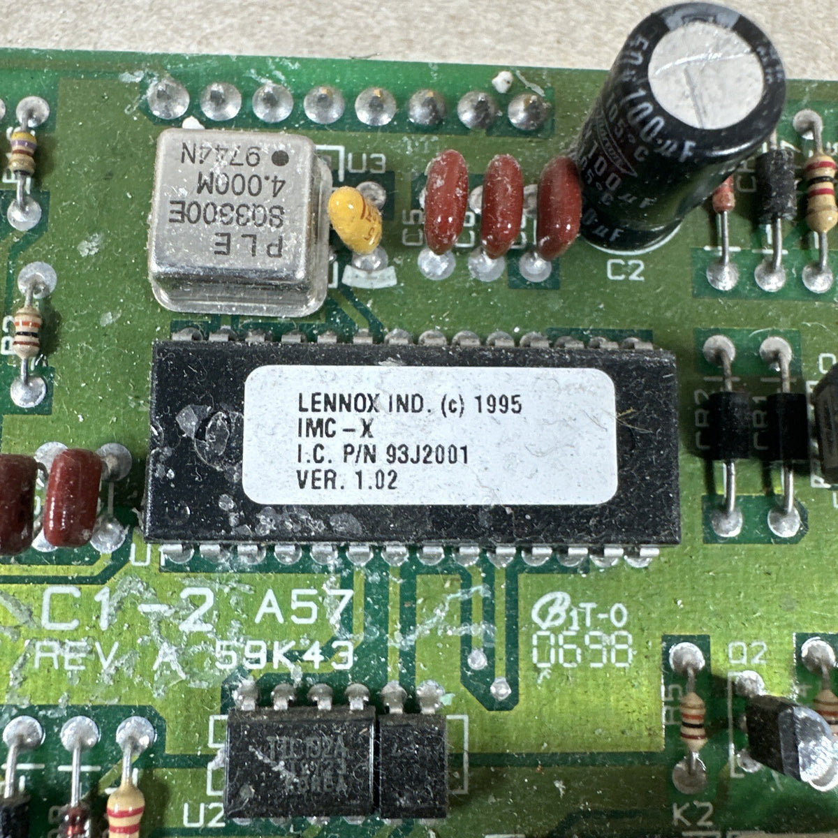 🔥🔥 59k43 93J2001 49K8801  56k86 Lennox RTU OEM control board section .