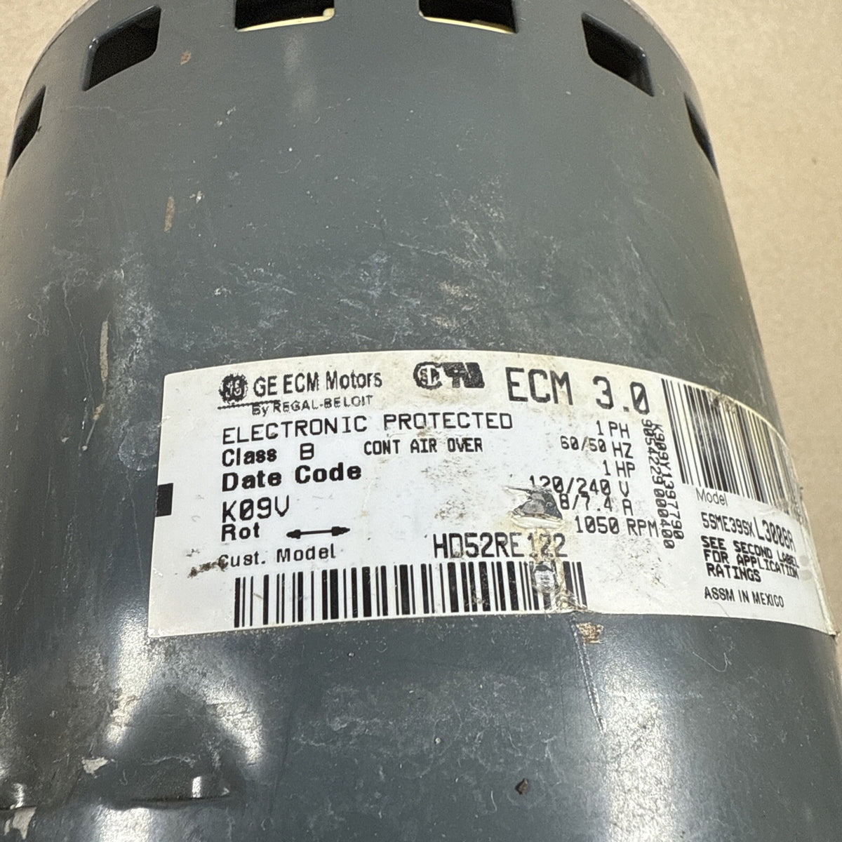 Genteq ECM 3.0 HD52RE122 Blower Motor 5SME39SXL3008A. GC07  3.0.  1HP. (MT1)