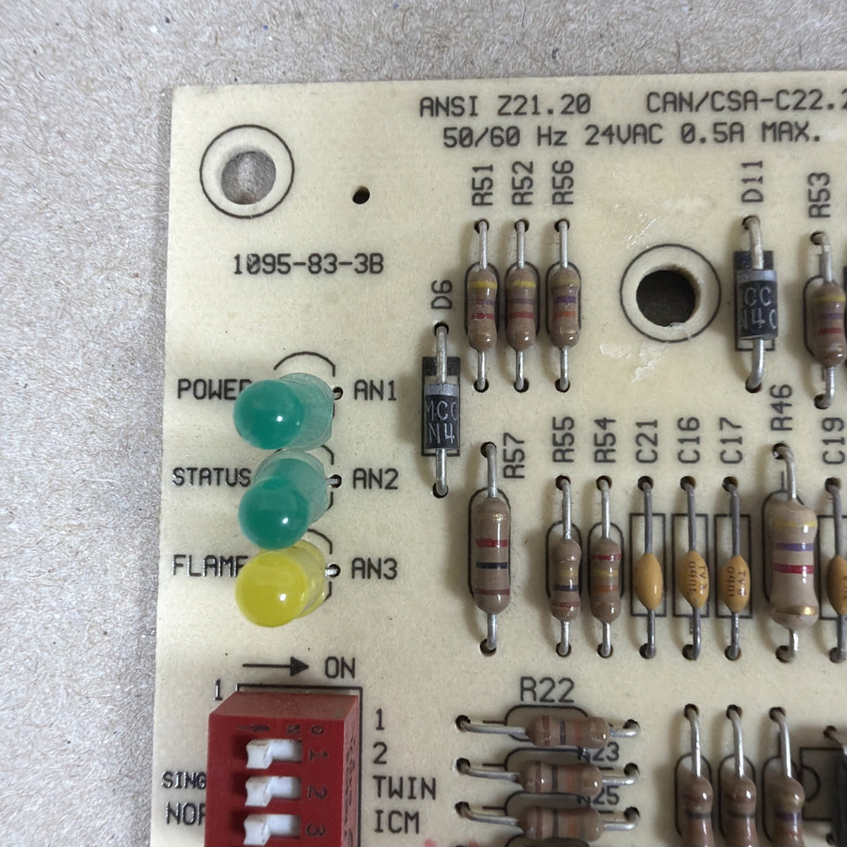 TESTED🔥 RHEEM RUUD 62-24320-02  Furnace Control Board 1095-101   1095-83-3B