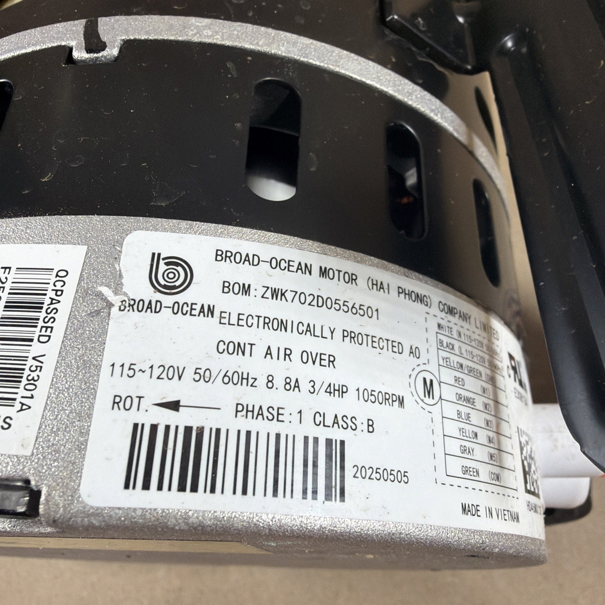 🔥🔥 BROAD-OCEAN ZWK702D0556501 ECM Blower Motor HD46MQ136 115-120V KMSAH012C33