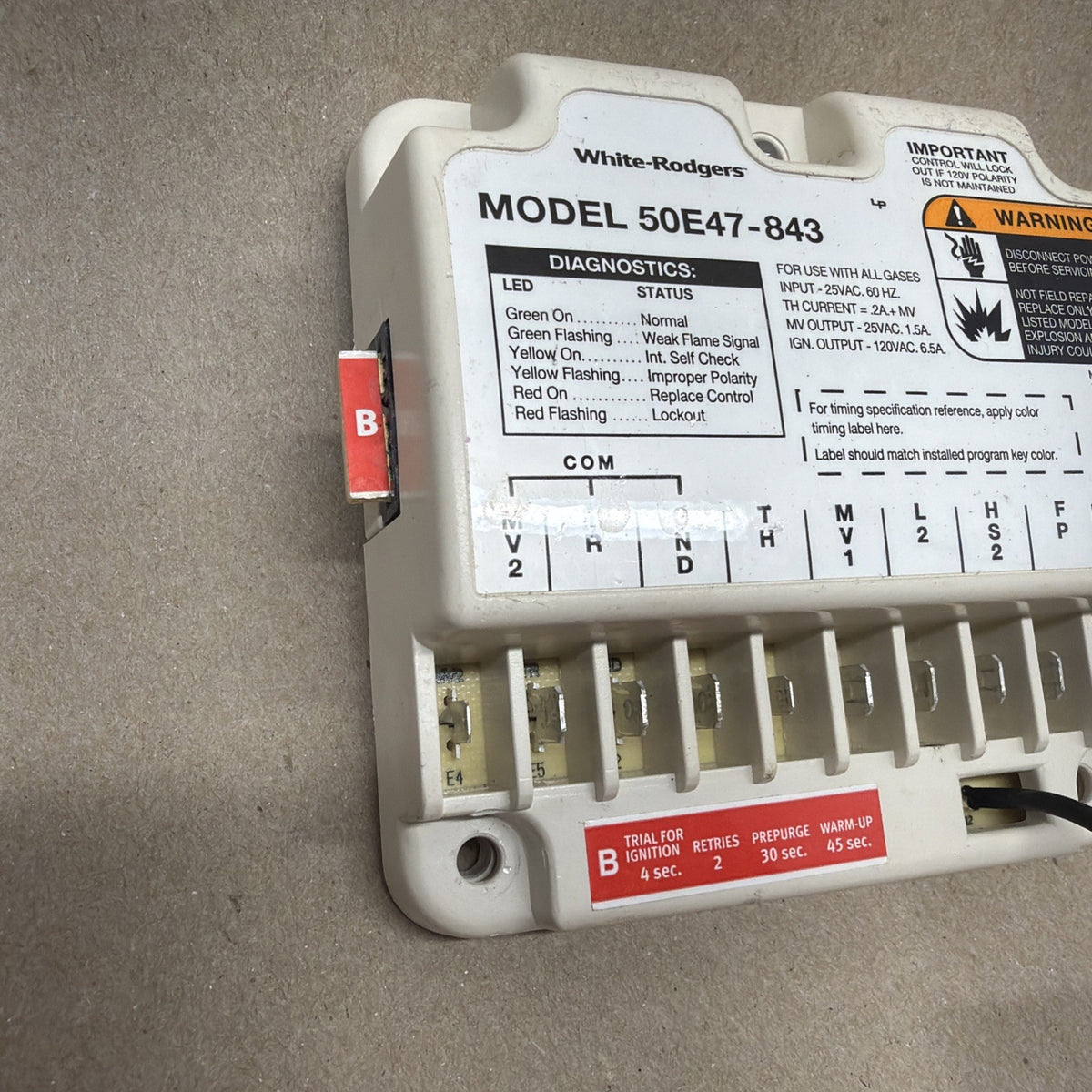 TESTED✅ White-Rodgers 50E47-843 Hot Surface Ignition Module w/ B Tab
