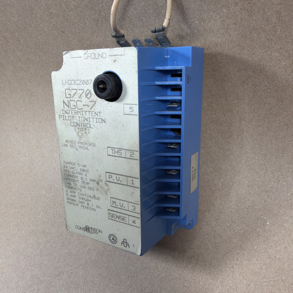 🔥 LH33CZ007 Johnson Controls NGC-7 Intermittent Pilot Ignition Control G770