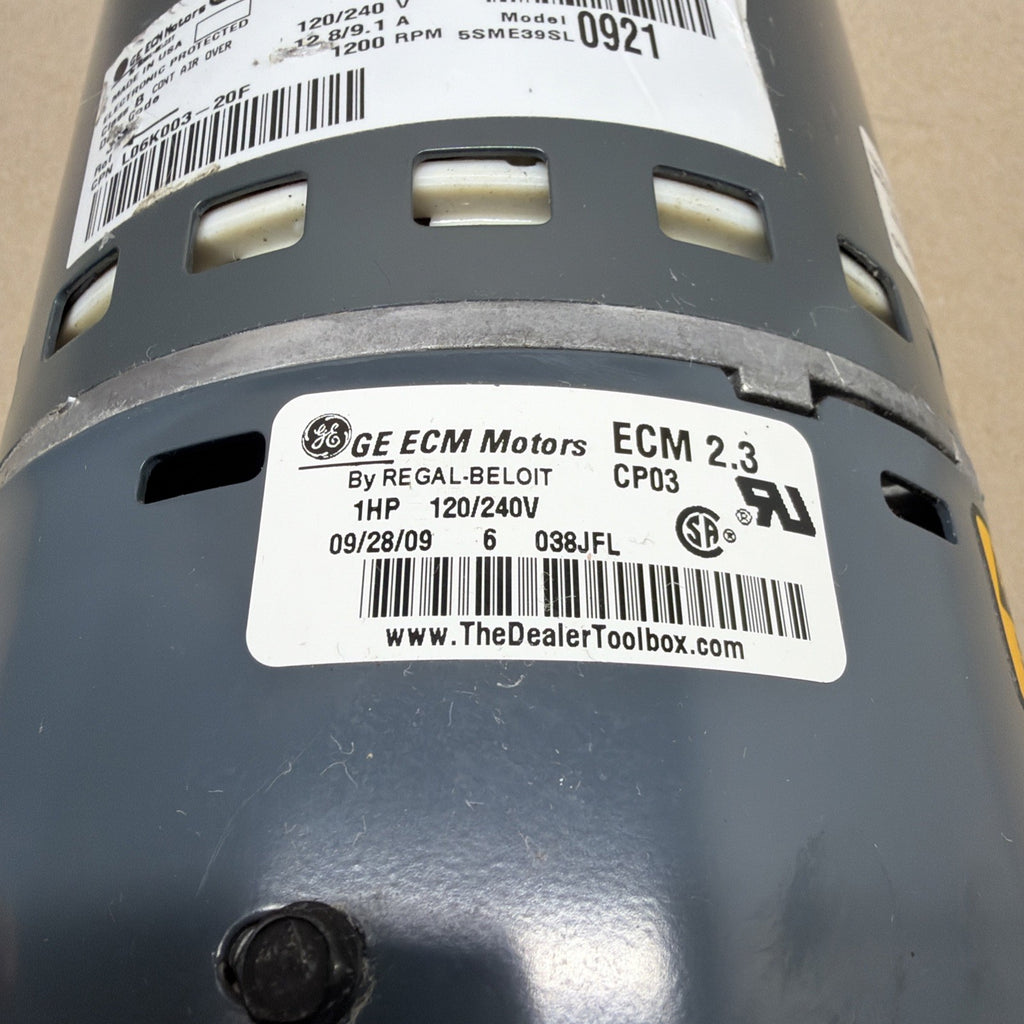 TESTED✅ GE 5SME39SL0921 Blower Motor 1HP.  120/240V ECM L06K003-20E. CP03