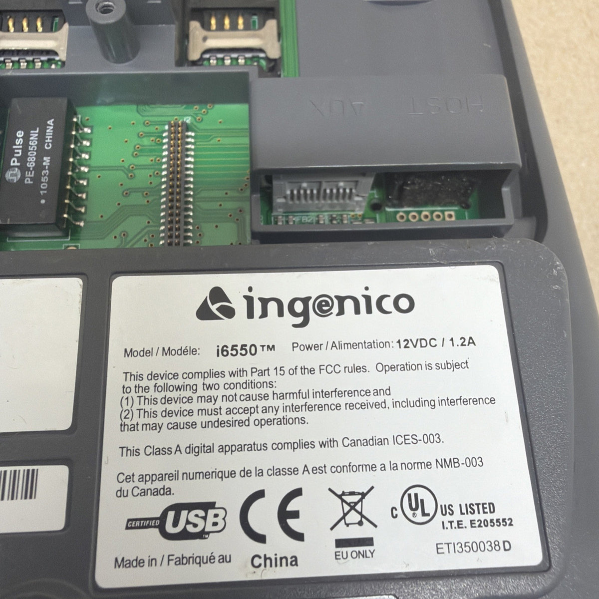 (Lot 2) Ingenico i6550 POS Terminal Credit Card Reader