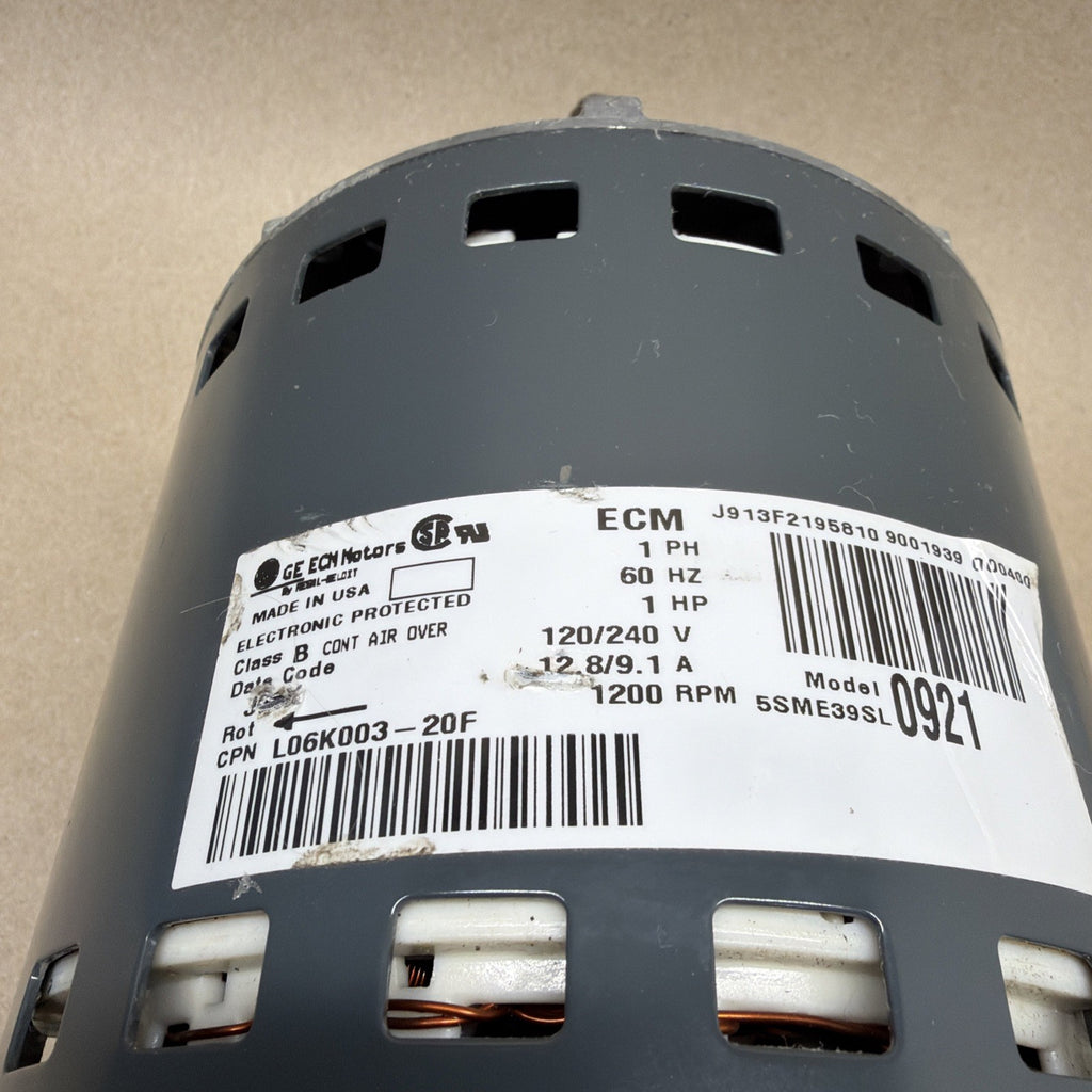 TESTED✅ GE 5SME39SL0921 Blower Motor 1HP.  120/240V ECM L06K003-20E. CP03