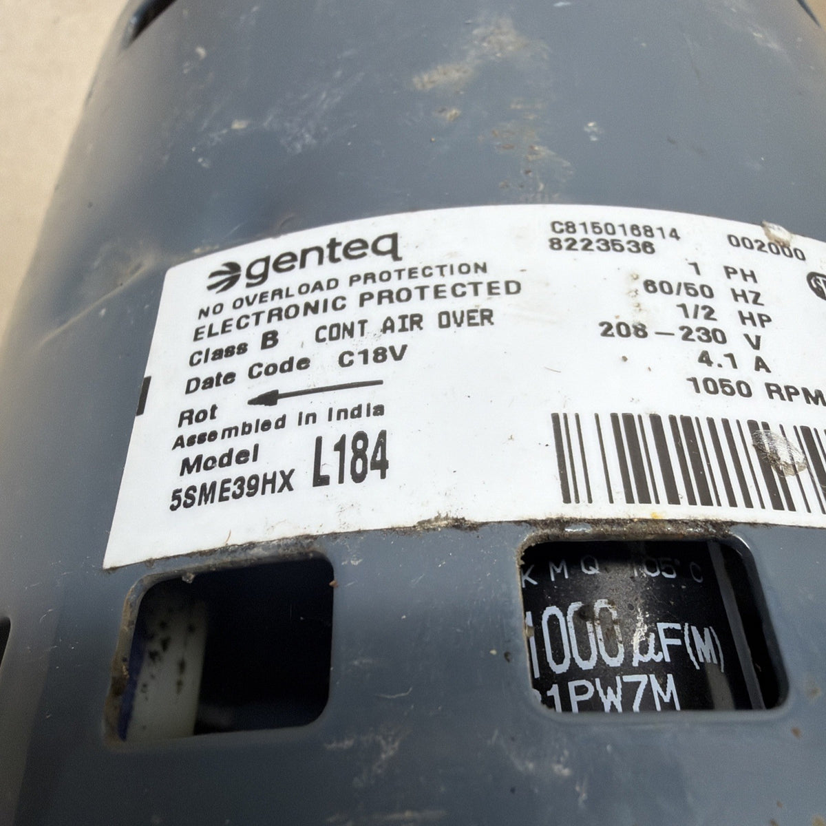 TESTED🔥 GE Genteq ECM 1/2 HP Blower Motor 5SME39HXL184 230V  FM19 HD44AR242