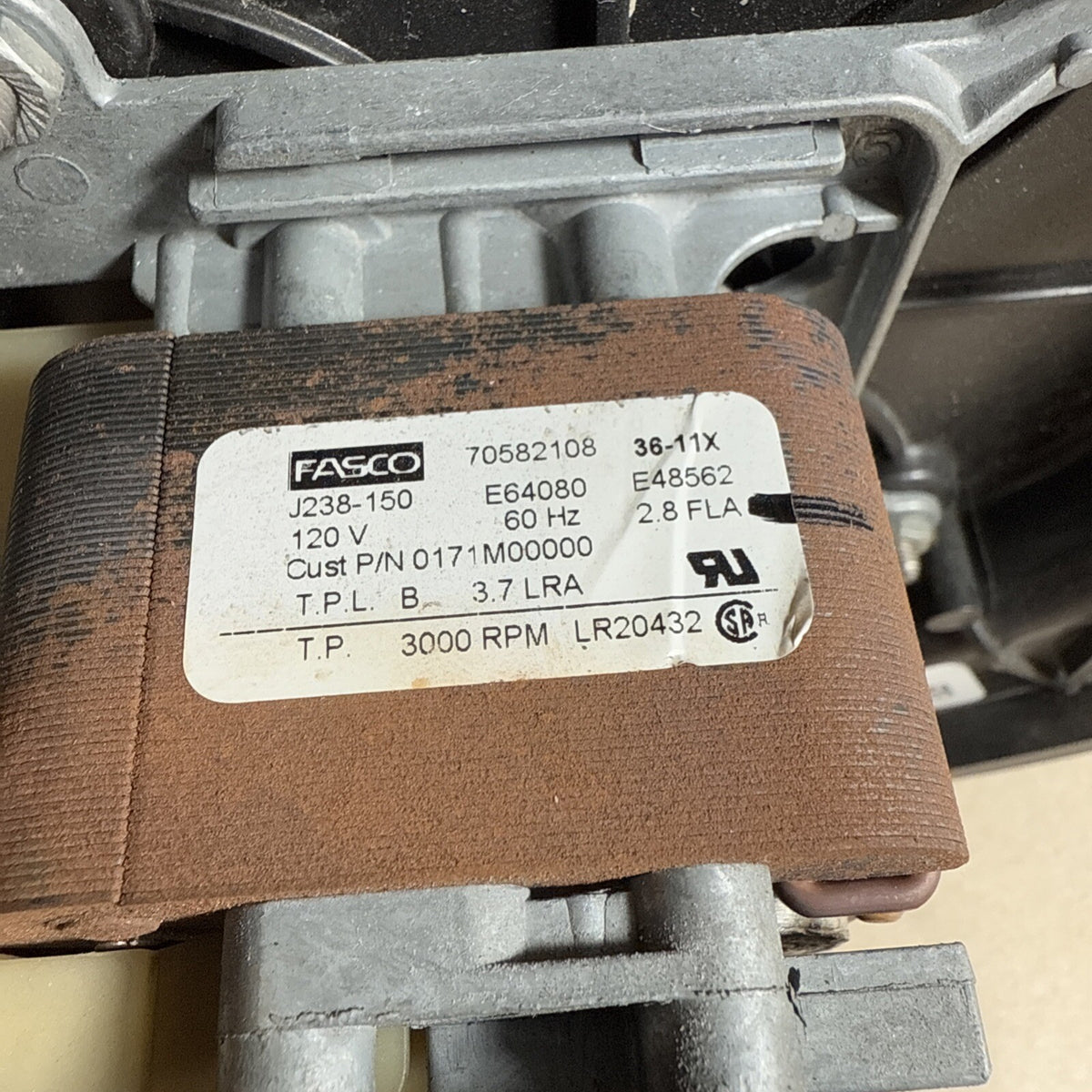 🔥TESTED Fasco 70582108 J238-150 Draft Inducer Blower Motor P/N 0171M00000 (87