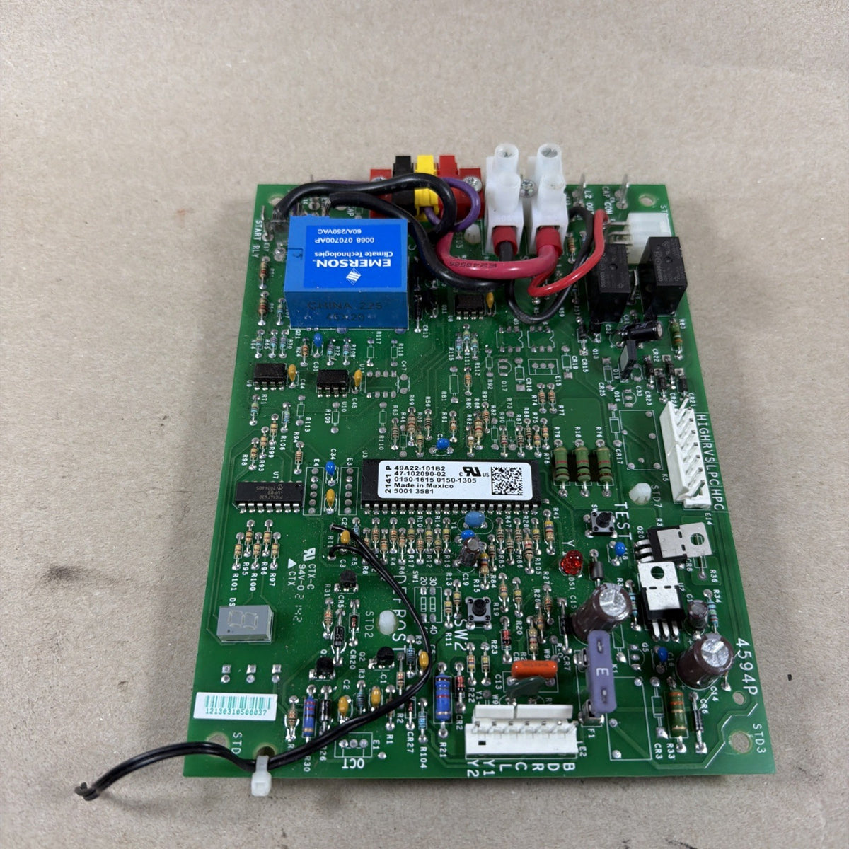 ✅ EMERSON 49A22-101B2 Furnace Control Board 47-102090-02 5001 3581