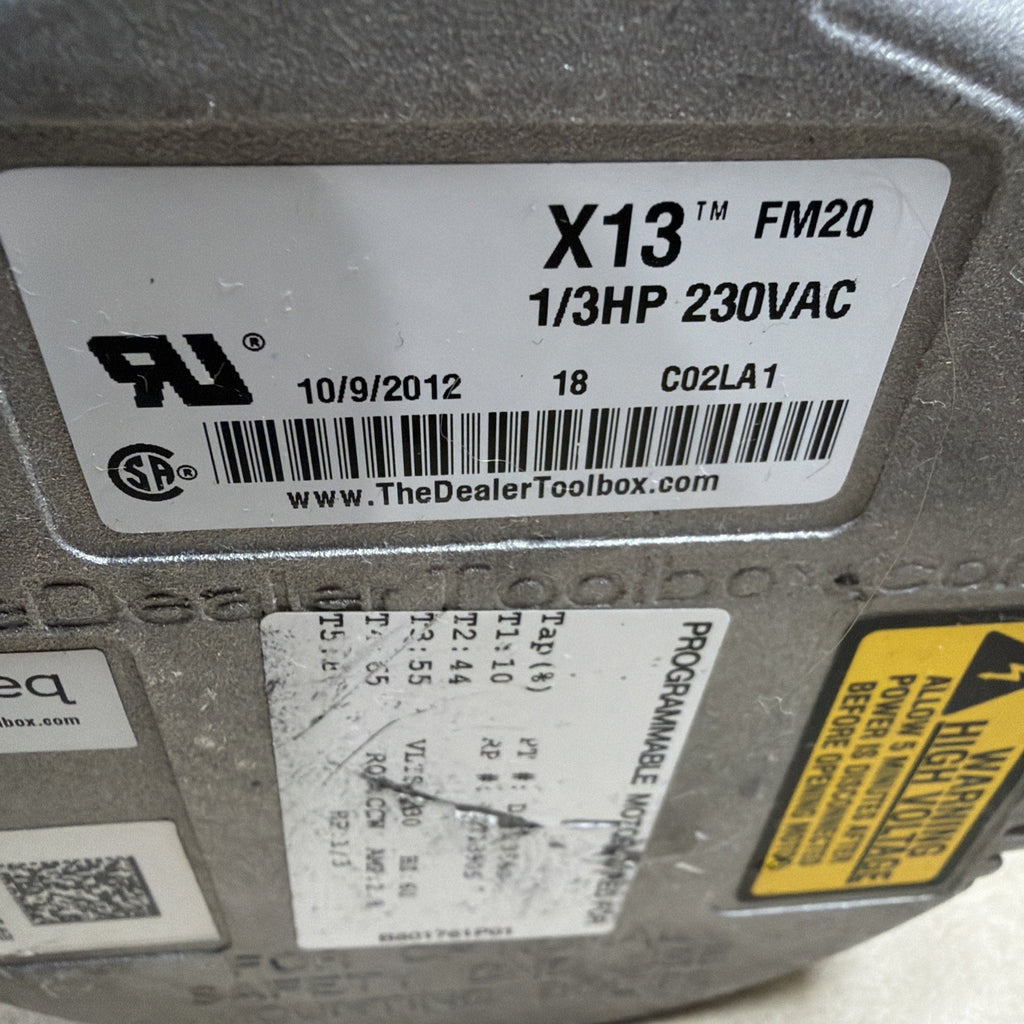 🔥 GENTEQ X13 ECM BLOWER MOTOR 5SME39DXL241 1/3HP MOT13905 FM20 X13. (J)