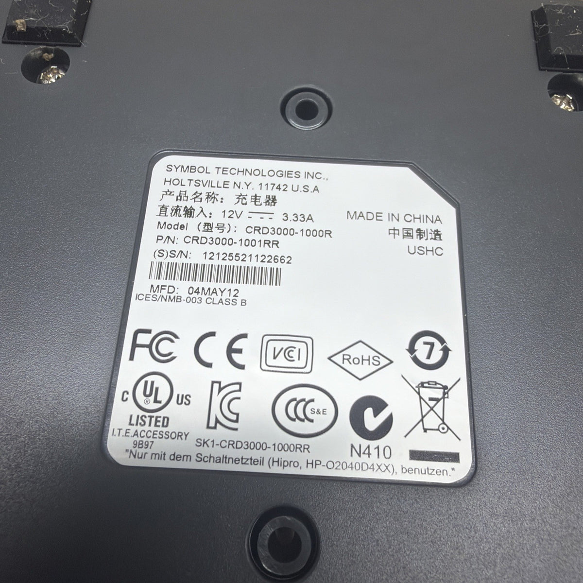 CRD3000-1001R Charging Cradle for Symbol Motorola MC3190 MC32N0 Barcode Scanner