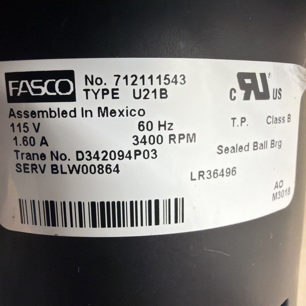 ✅. Fasco D342094P03 Furnace Inducer Motor 702111543 712111543