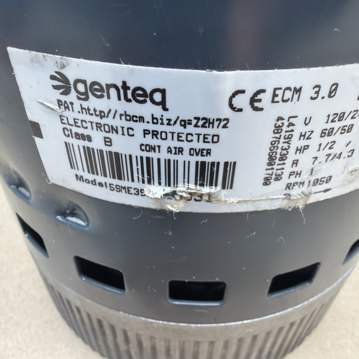 Genteq 5SME39HXL3031 ECM 3.0 Blower Motor 1/2HP 120/240V  101564-01 GC08 ✅