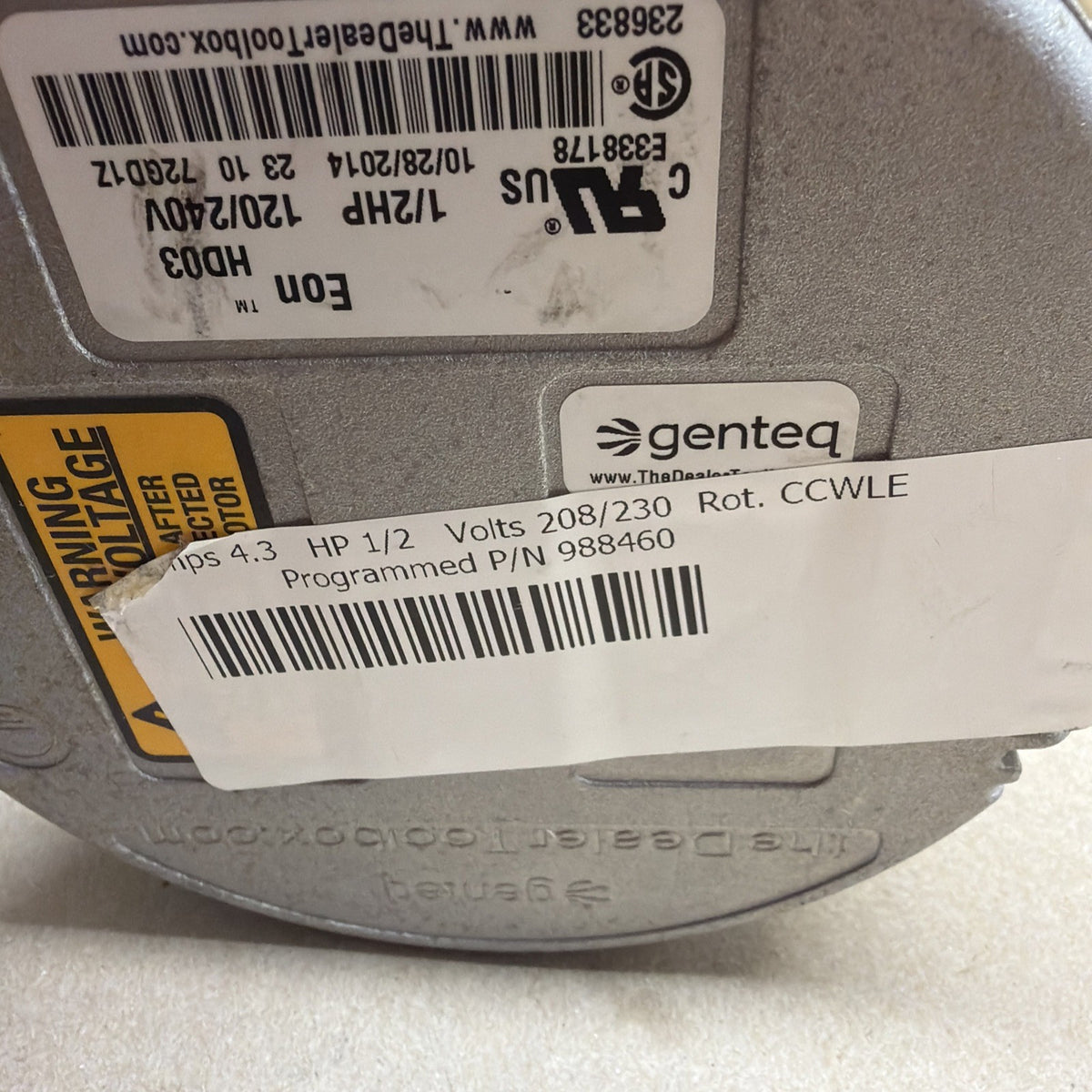 🔥 Genteq Eon 5SME39GLV5001 Programmable Motor 1/2hp 208/230V 988460 HD03