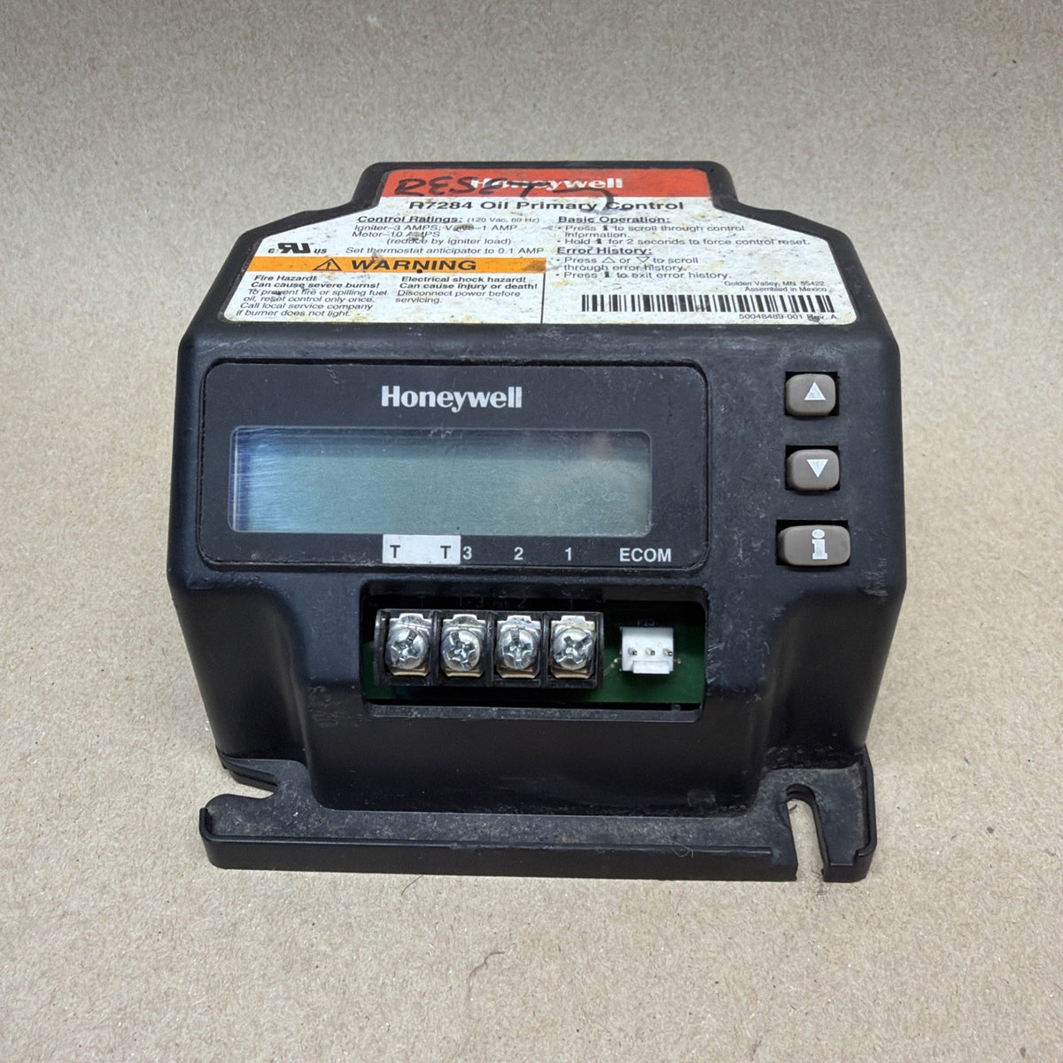 TESTED✅ Honeywell R7284U1004 Oil Primary Control Junction Box - Black