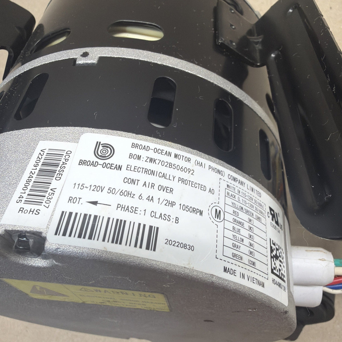 ✅ ClimaTek Furnace Blower Motor Replaces Broad-Ocean ZWK702B506092 HD44MQ138