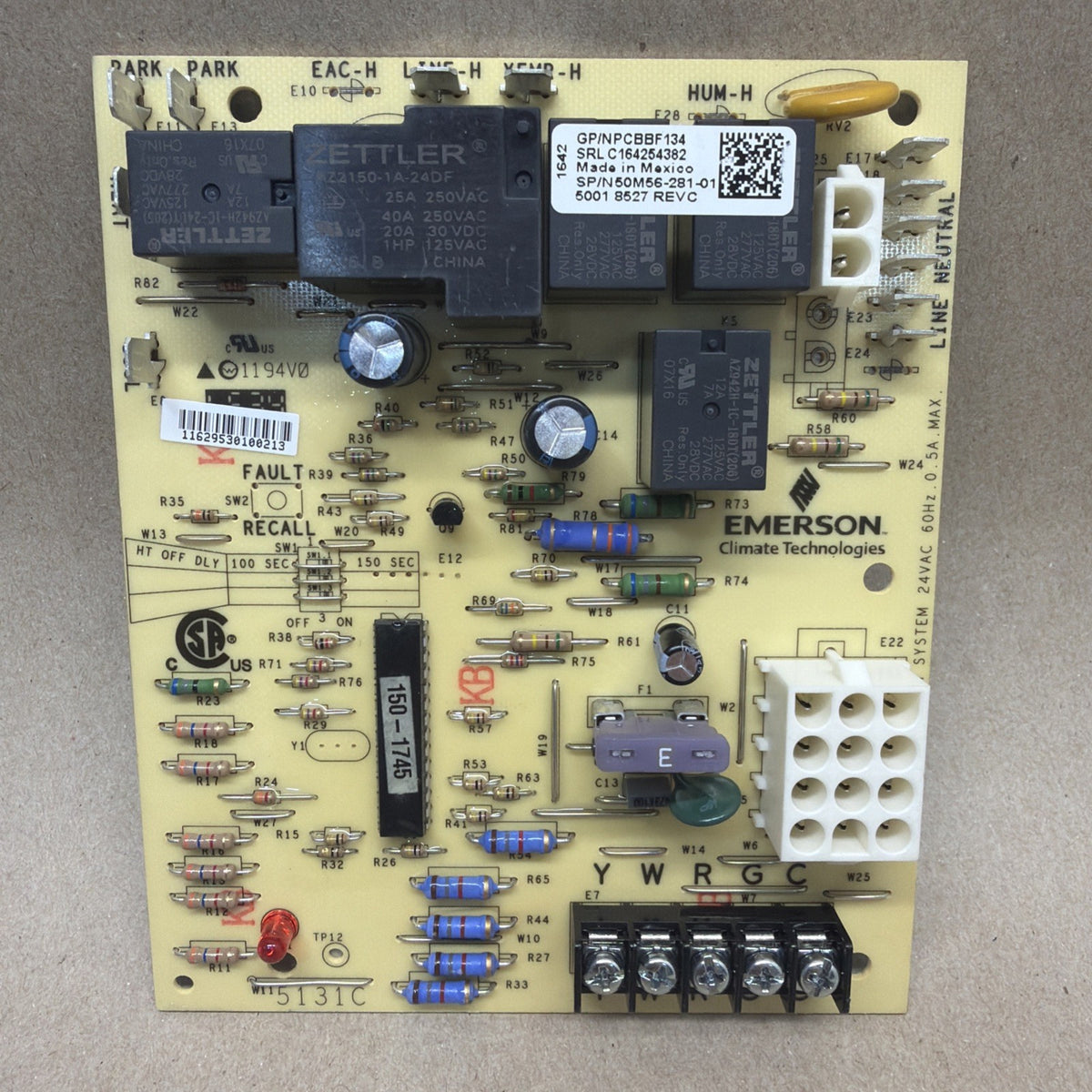 TESTED🔥 50M56-281-01  PCBBF134 Control Board Furnace Circuit E1439003188