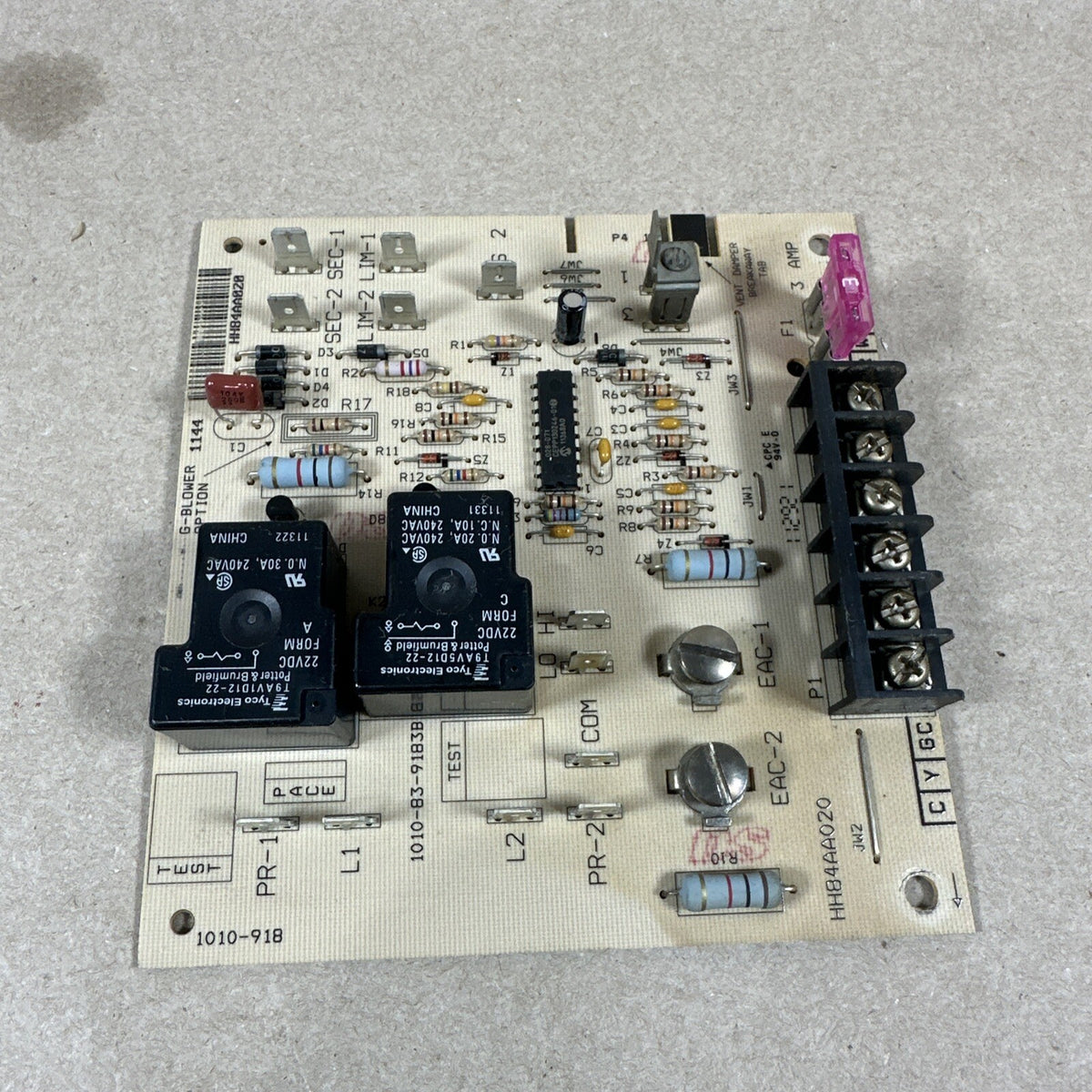 TESTED🔥. HH84AA020 1010-83-9183B.  1010-918  Carrier Bryant furnace Control