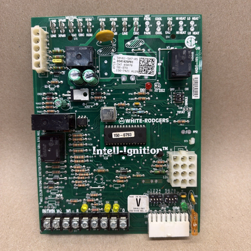 ✅  50V61-507-05 TRANE White Rodgers Furnace Control Board D341420P01