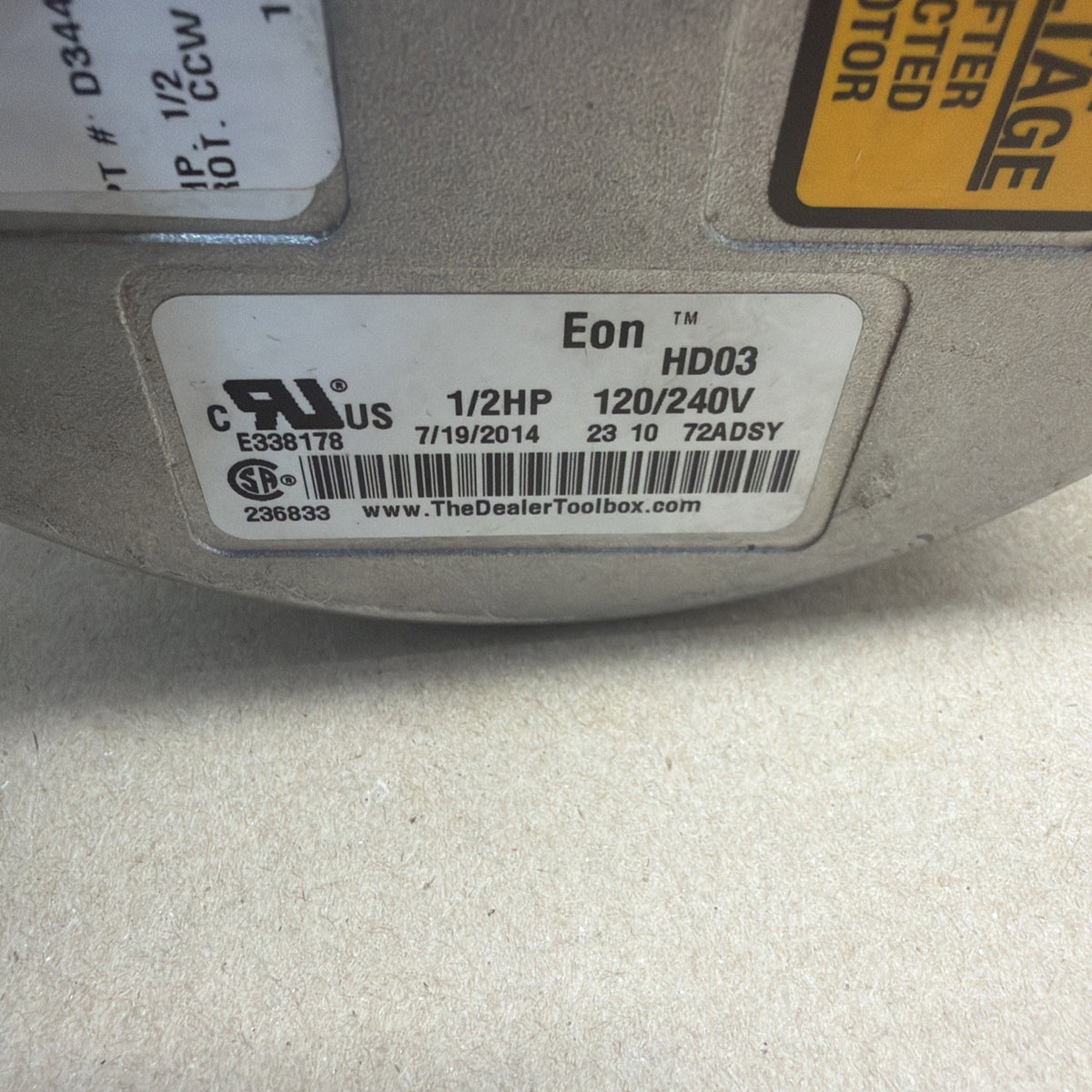 🔥 Genteq Eon 5SBA39GLV5154 Programmable Motor 1/2hp 115V D344702P01 HD03 CCW