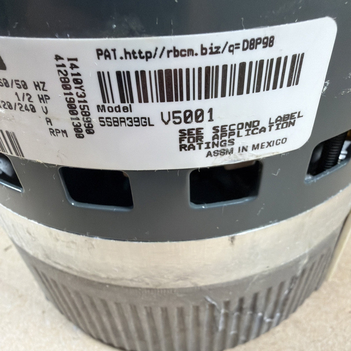 🔥 Genteq Eon 5SME39GLV5001 Programmable Motor 1/2hp 230V  1060256  HD03 CCW