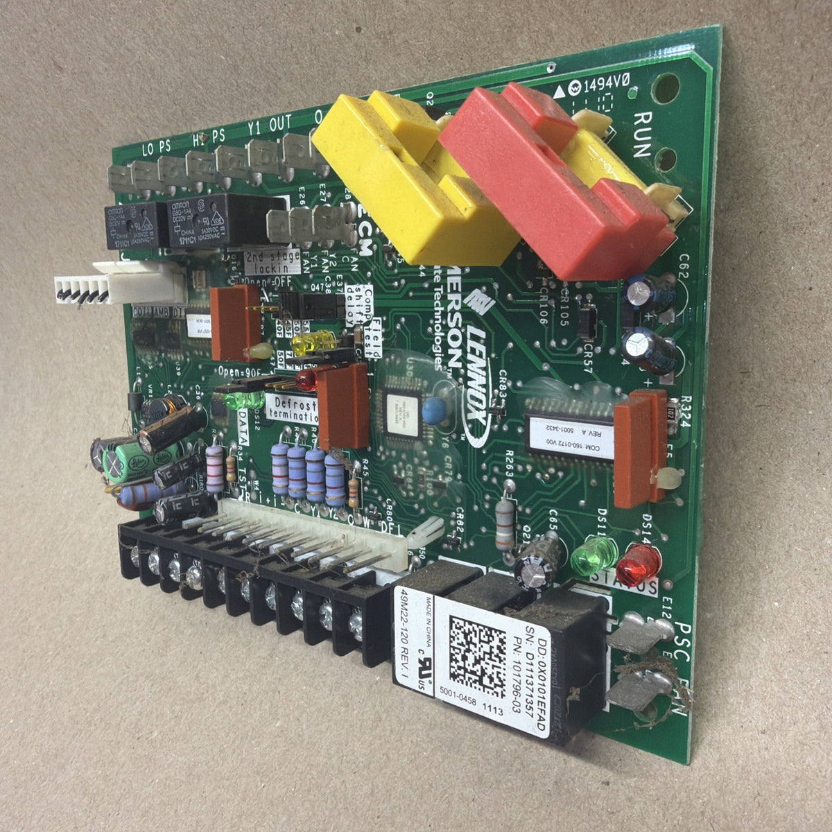 ✅ LENNNOX EMERSON 101796-03, 49M22-120, 0X0101EFAD, FURNACE CONTROL BOARD