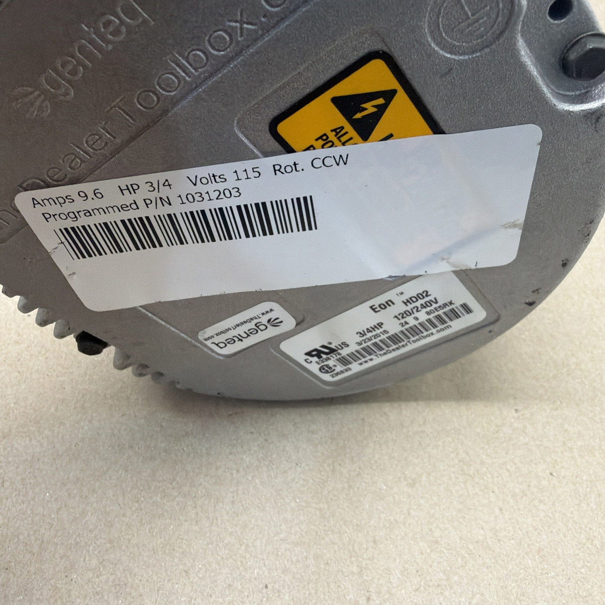 🔥 GE Genteq EON 3/4 HP Blower Motor 5SDA39RLV5002 HD02. 115V CCW. 995965