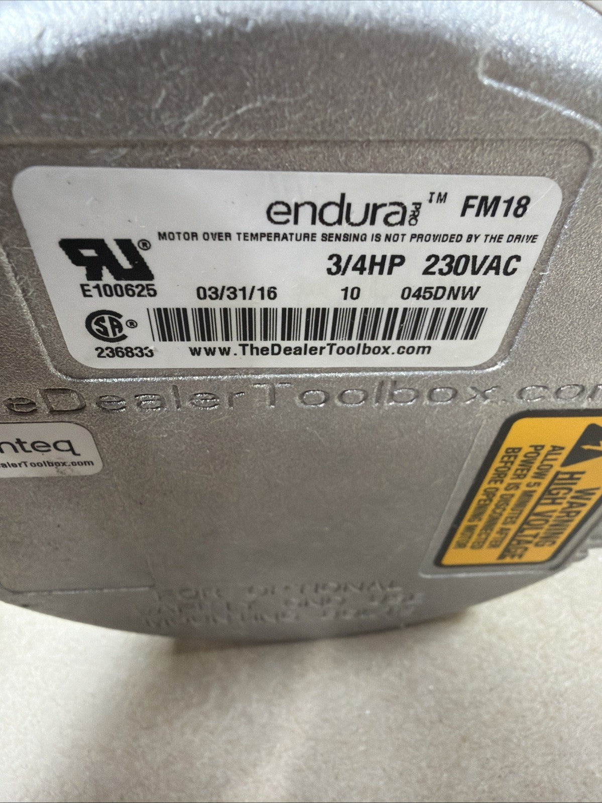 TESTED✅  Genteq Motor X13 3/4 HP  230V  5SME39NXL585 HD46AR273 FM18