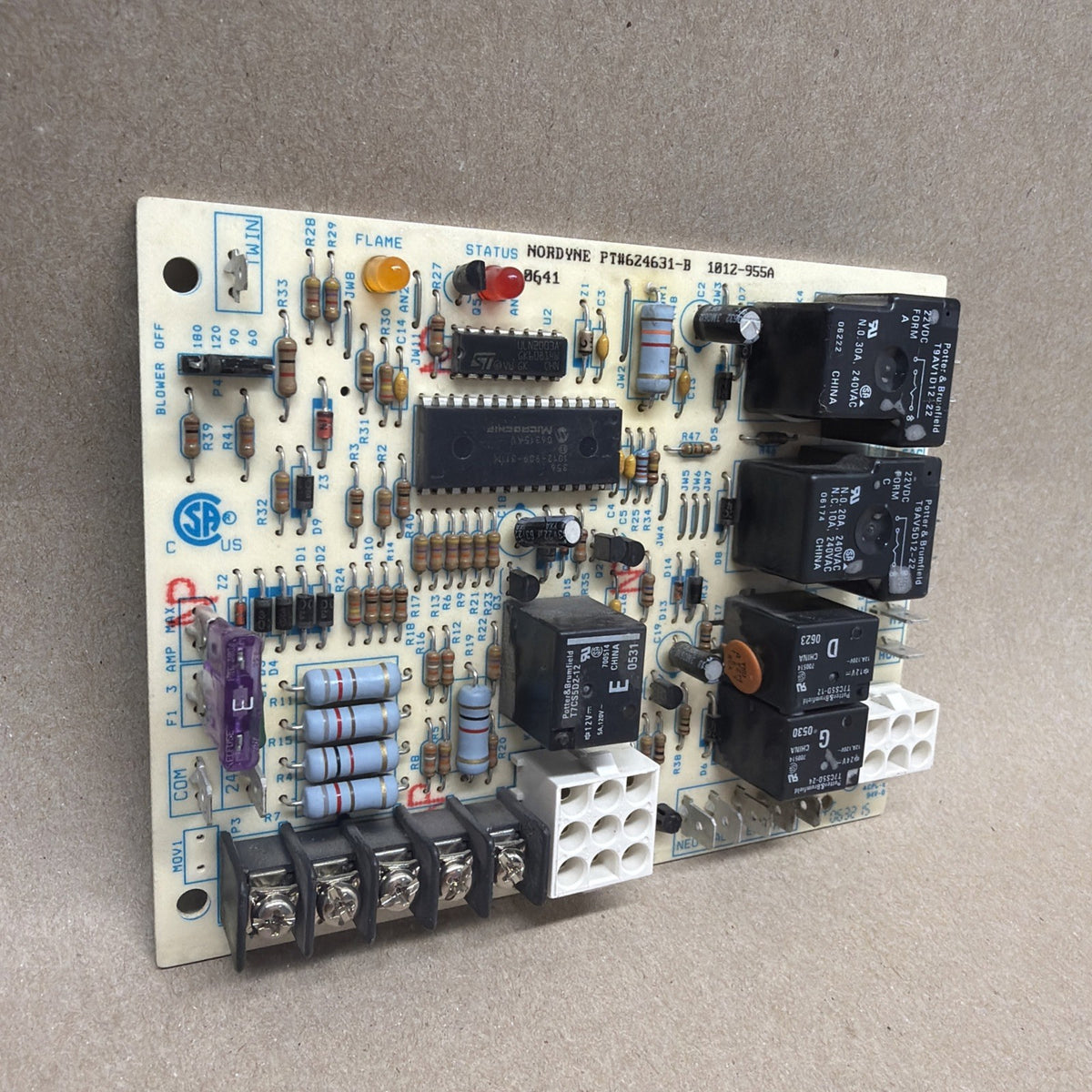 TESTED🔥 OEM Nordyne Kelvinator 624631-B Control Board 1012-955A 1012-83-9556A