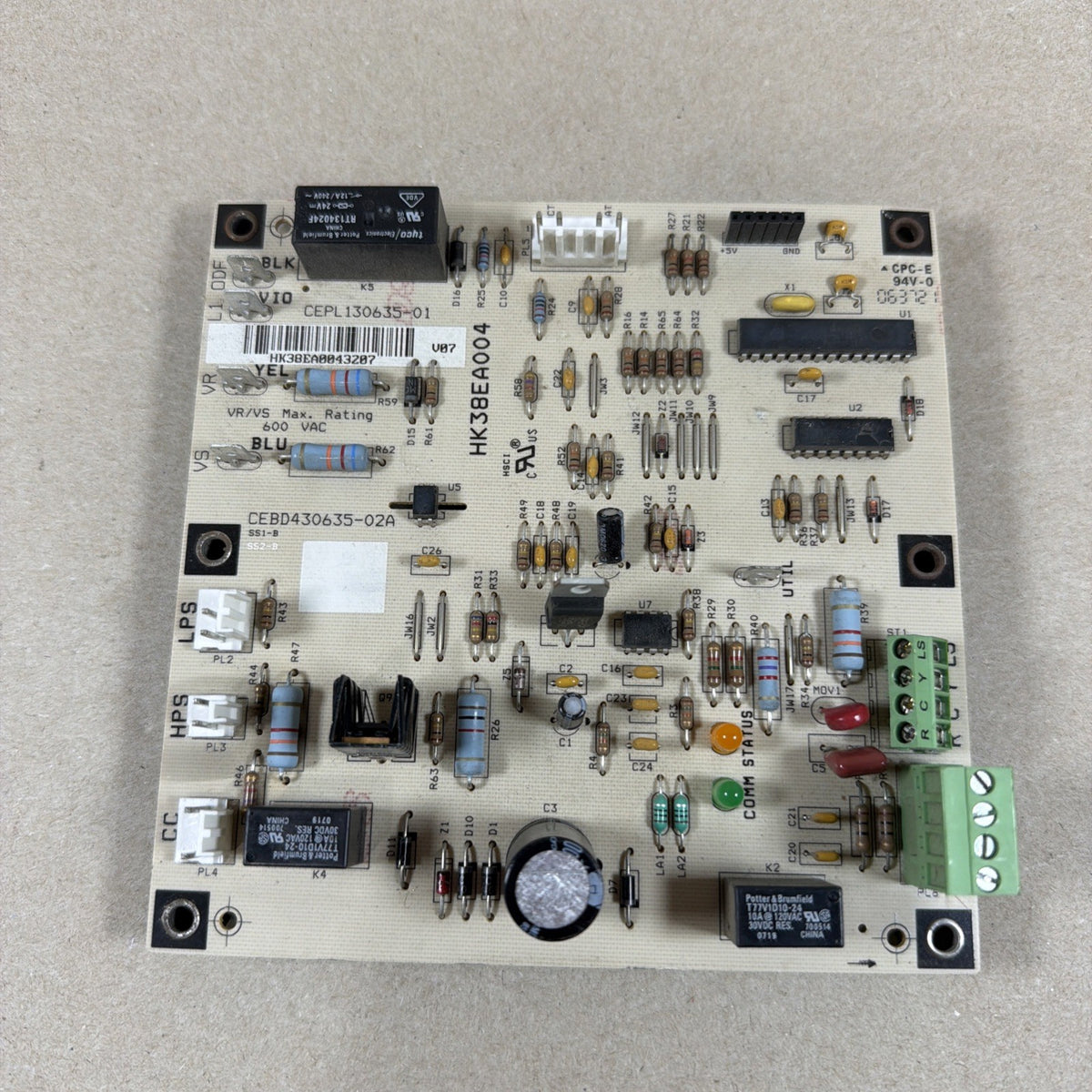 🔥🔥 Carrier Furnace Control Circuit Board CEBD430635-02A CEPL130635-01 (T7)