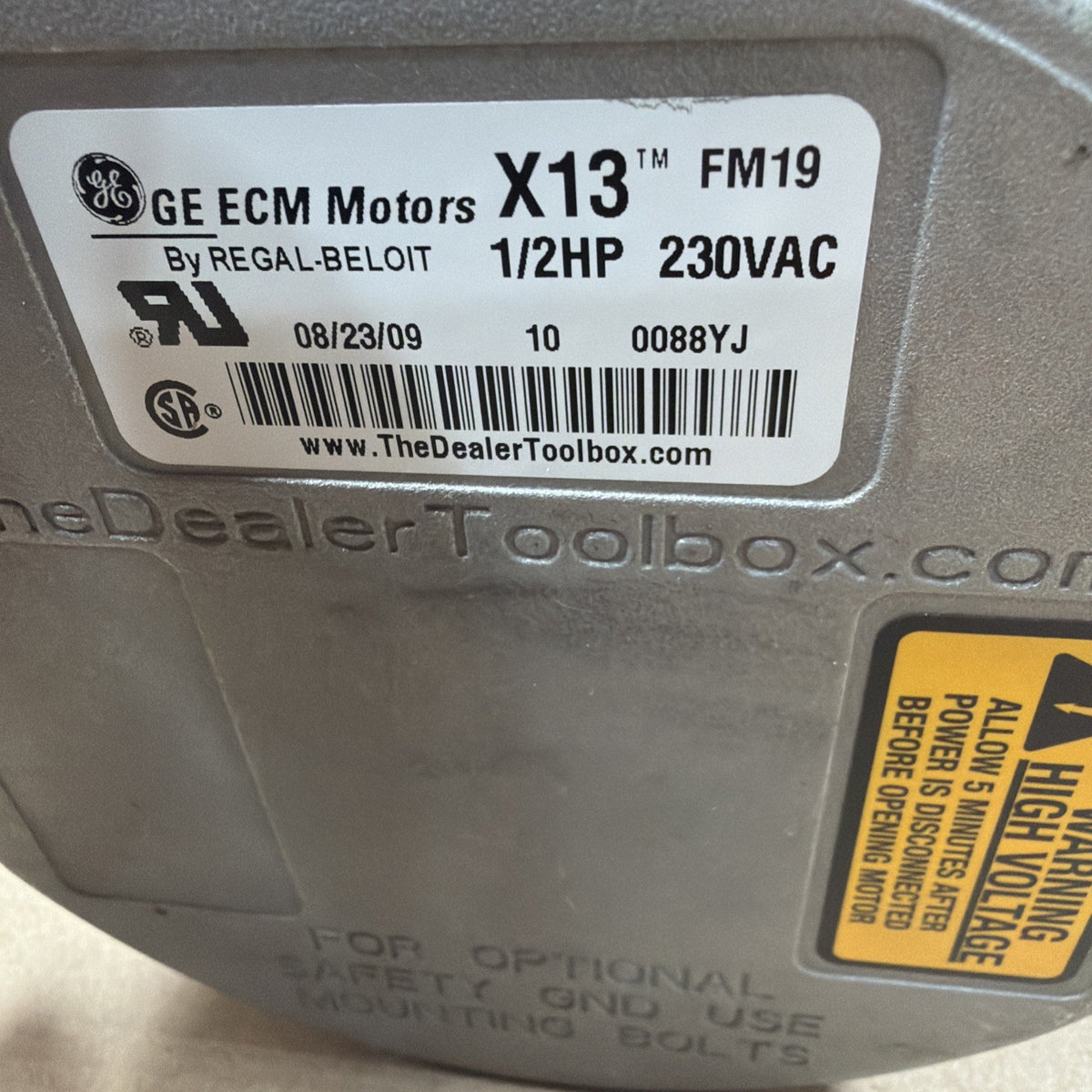 TESTED✅ GE Genteq ECM X13 1/2 HP Blower Motor 5SME39HXL155 230V  FM19 1185247