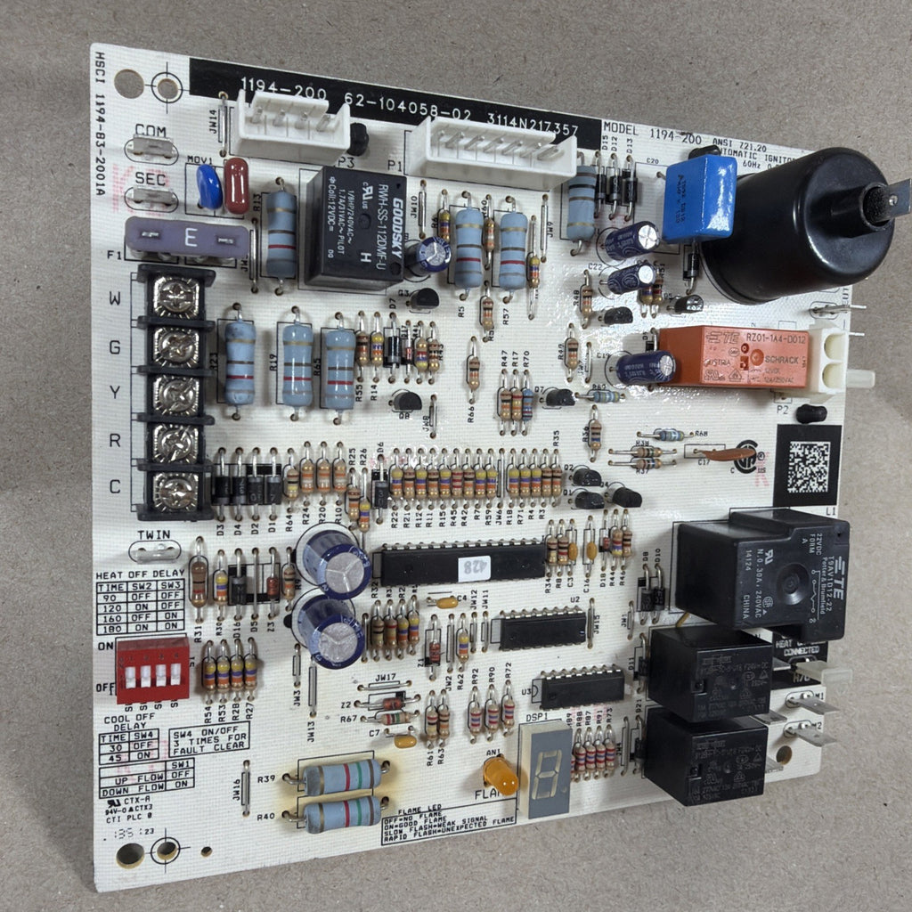 🔥🔥 Furnace Control Circuit Board 62-104058-02   1194-83-2001A  RHEEM (G23)