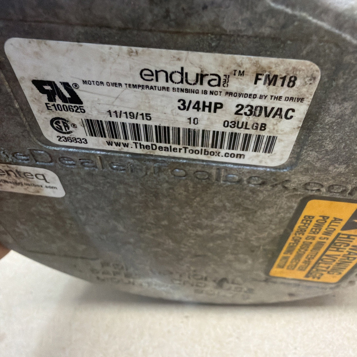 TESTED✅  Genteq Motor X13 3/4 HP  230V  5SME39NXL585 HD46AR273 FM18