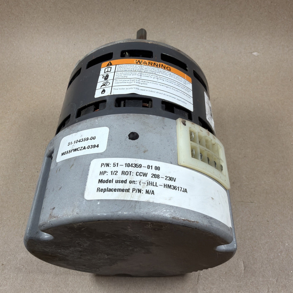 🔥🔥 Protech SELECTECH 1/2hp M055PWCZA-0394 Motor  Module 1/2 Hp 51-104359-00