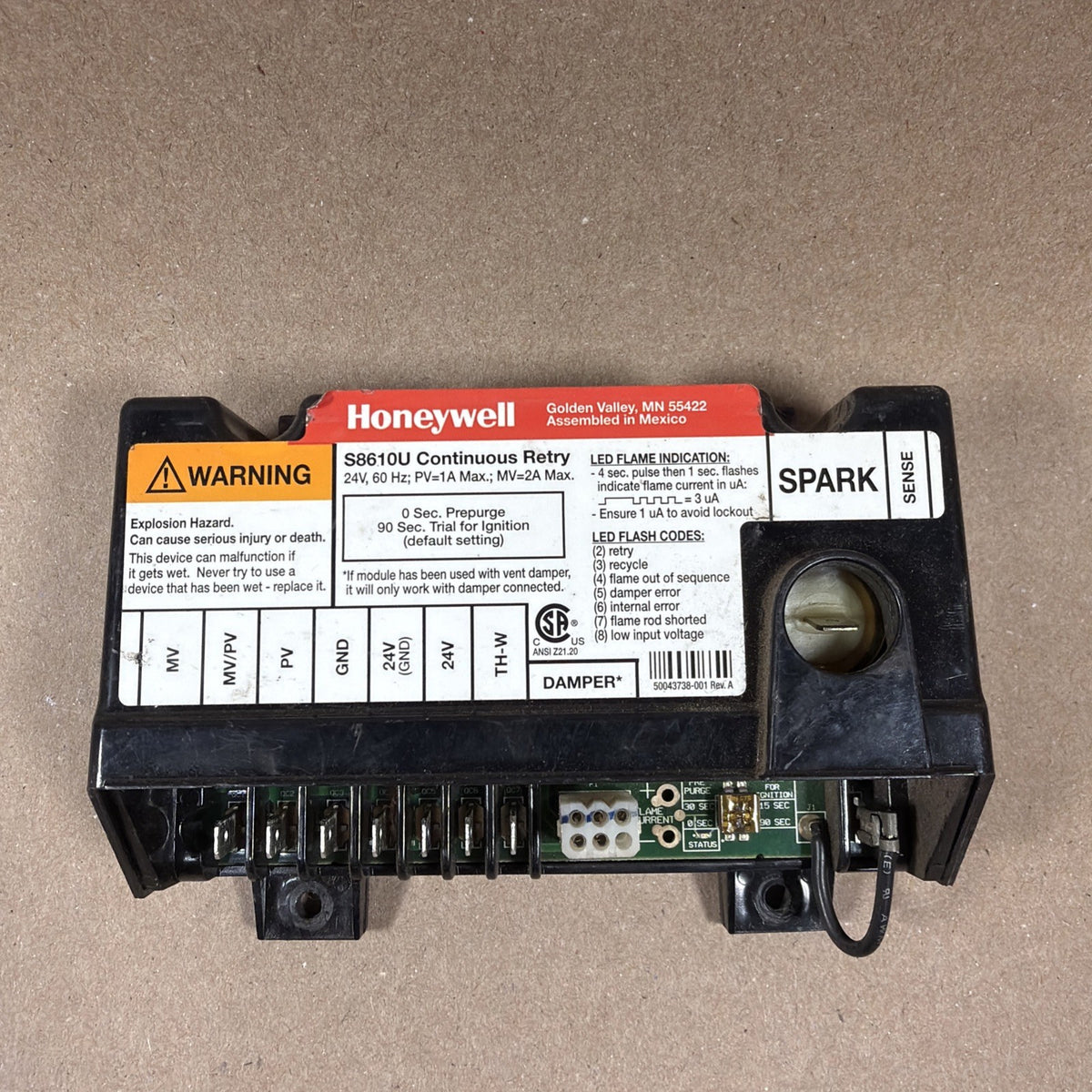 🔥 Honeywell S8610U Universal Intermittent Pilot Ignition Control S8610U3009