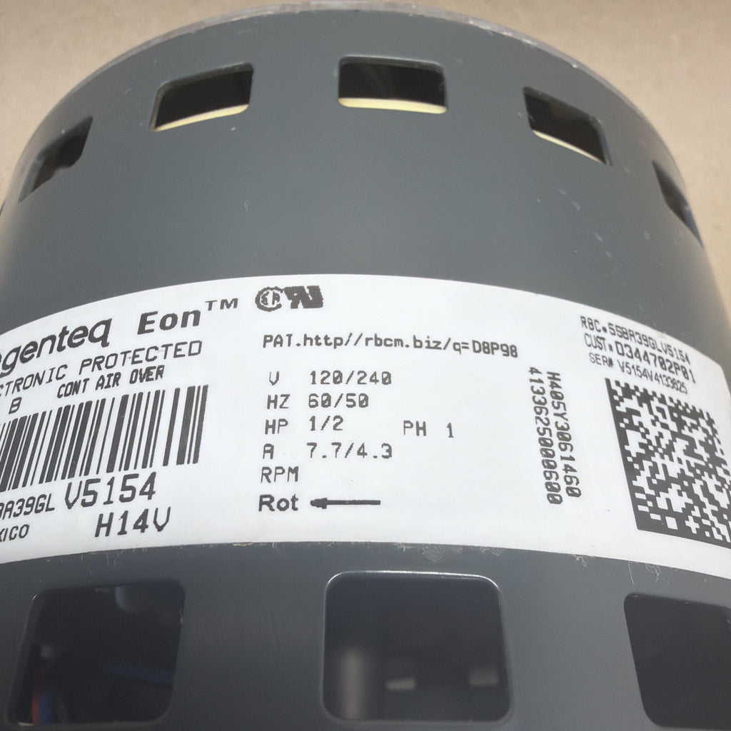 🔥 Genteq Eon 5SBA39GLV5154 Programmable Motor 1/2hp 115V D344702P01 HD03 CCW