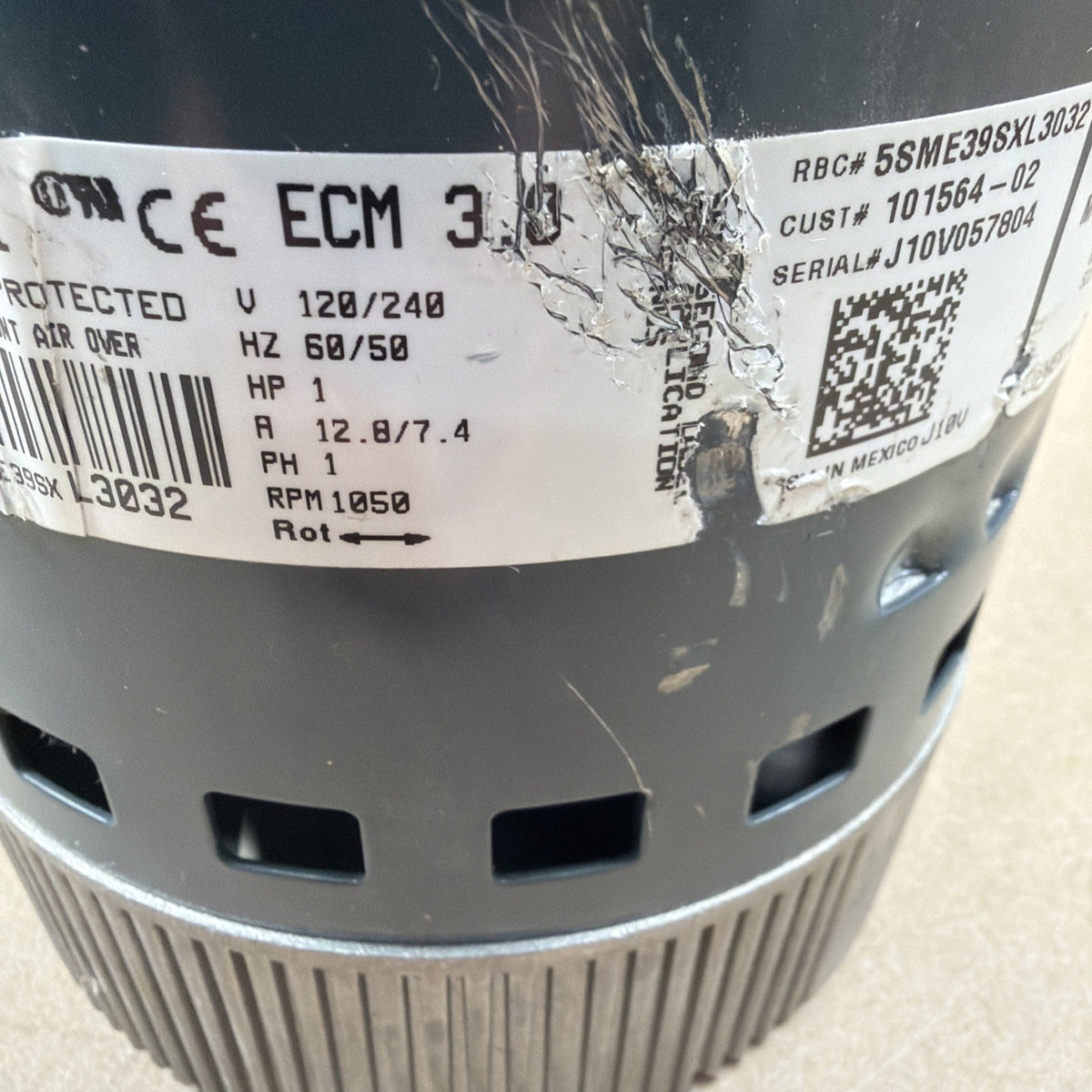 TESTED🔥 Genteq ECM 3.0 Blower Motor 5SME39SXL3032 1HP 101564-02 GC07