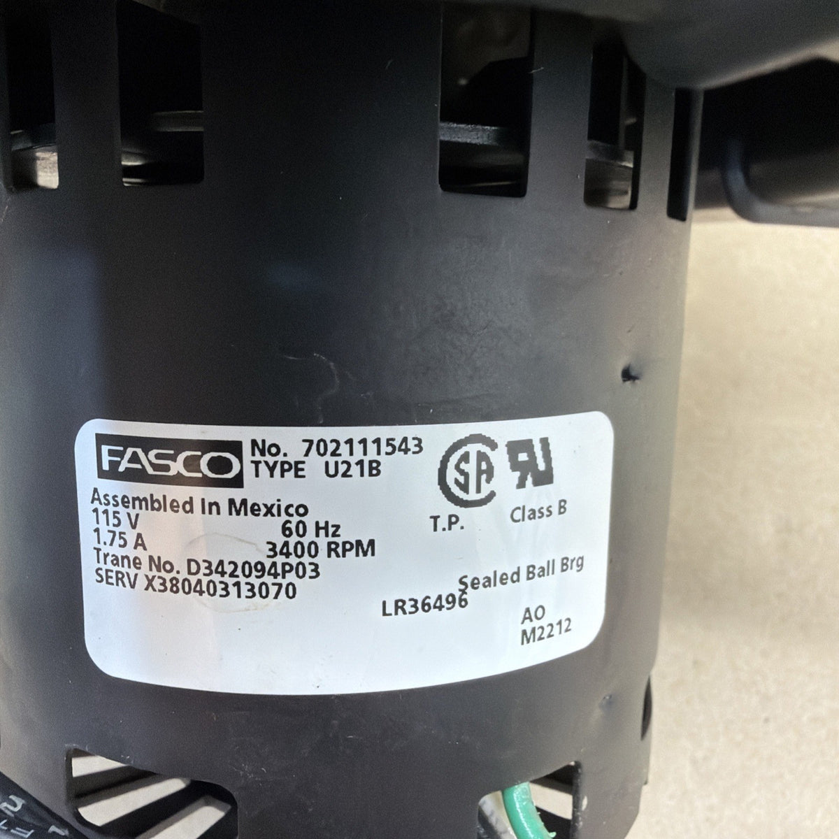 ✅ FASCO 702111543 Draft Inducer Blower Motor Assembly D342094P03 7021-11543